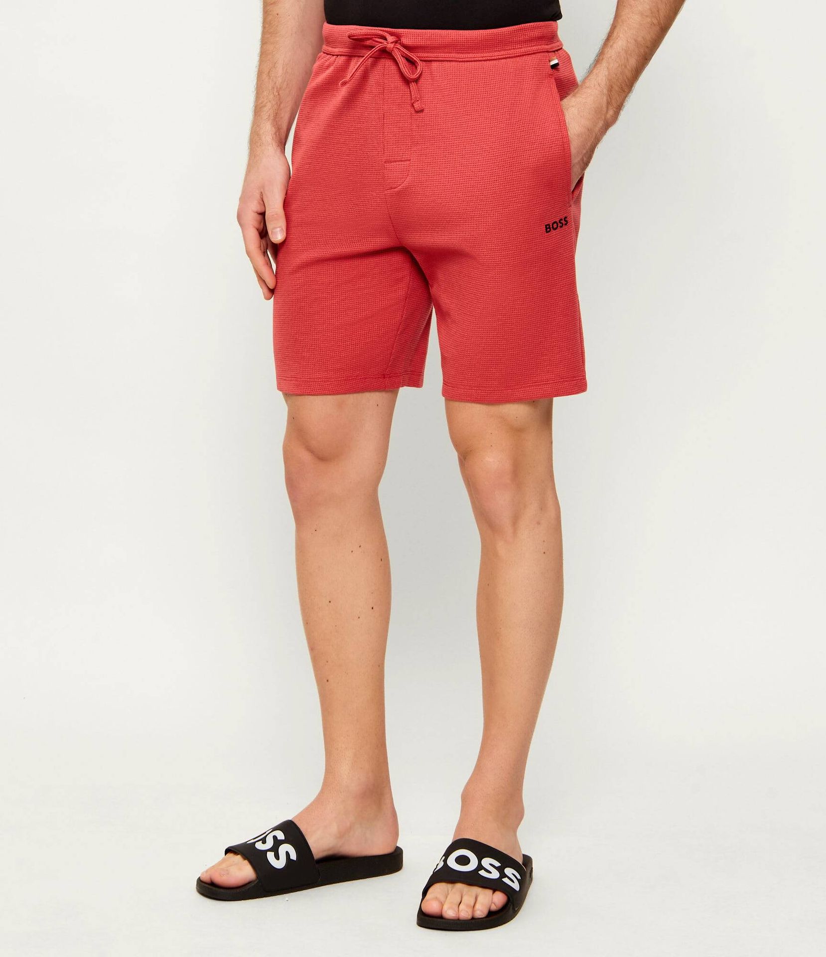 BOSS BLACK Szorty od piżamy Waffle Regular Fit