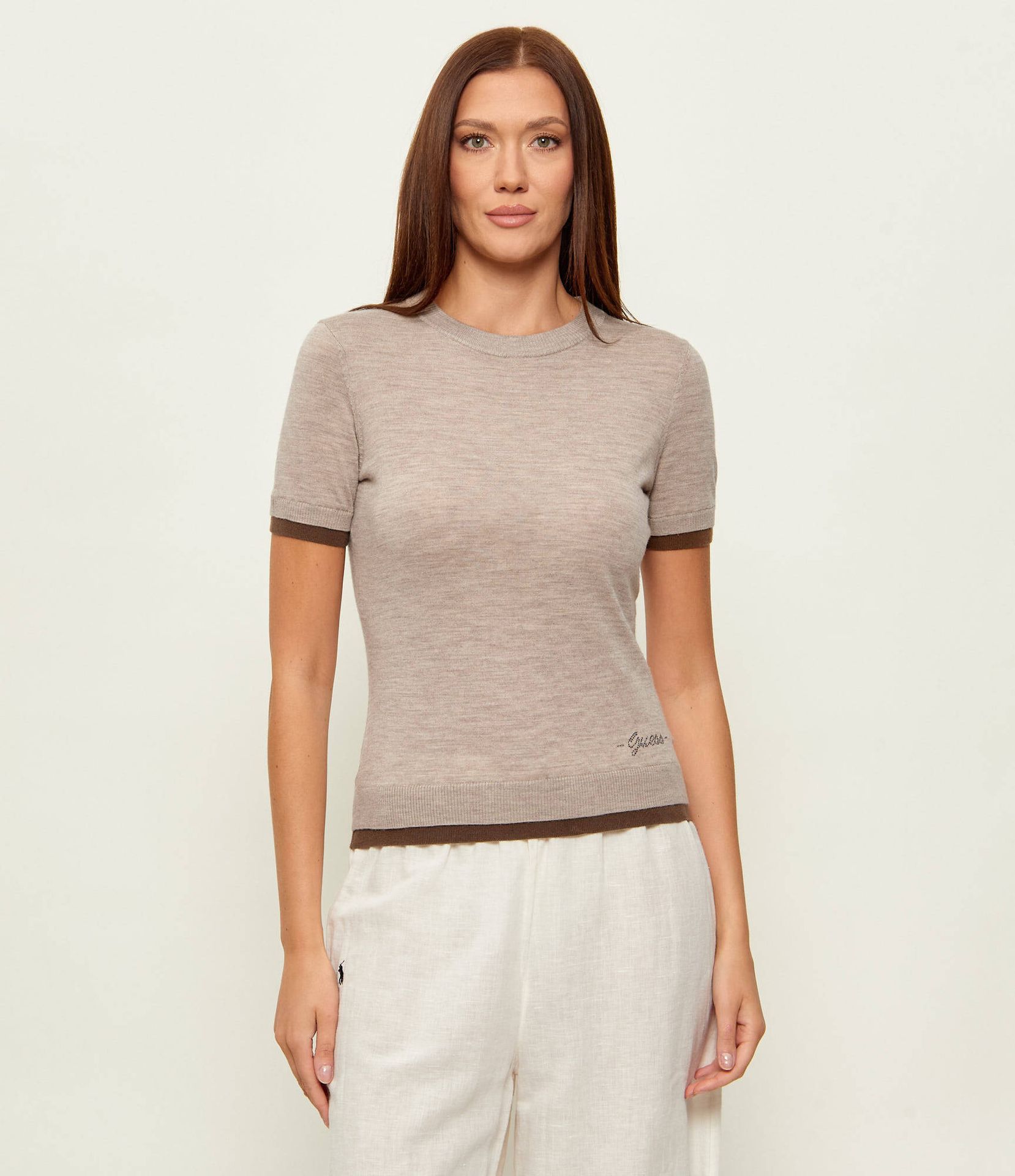 GUESS Wełniany sweter STORMI Slim Fit