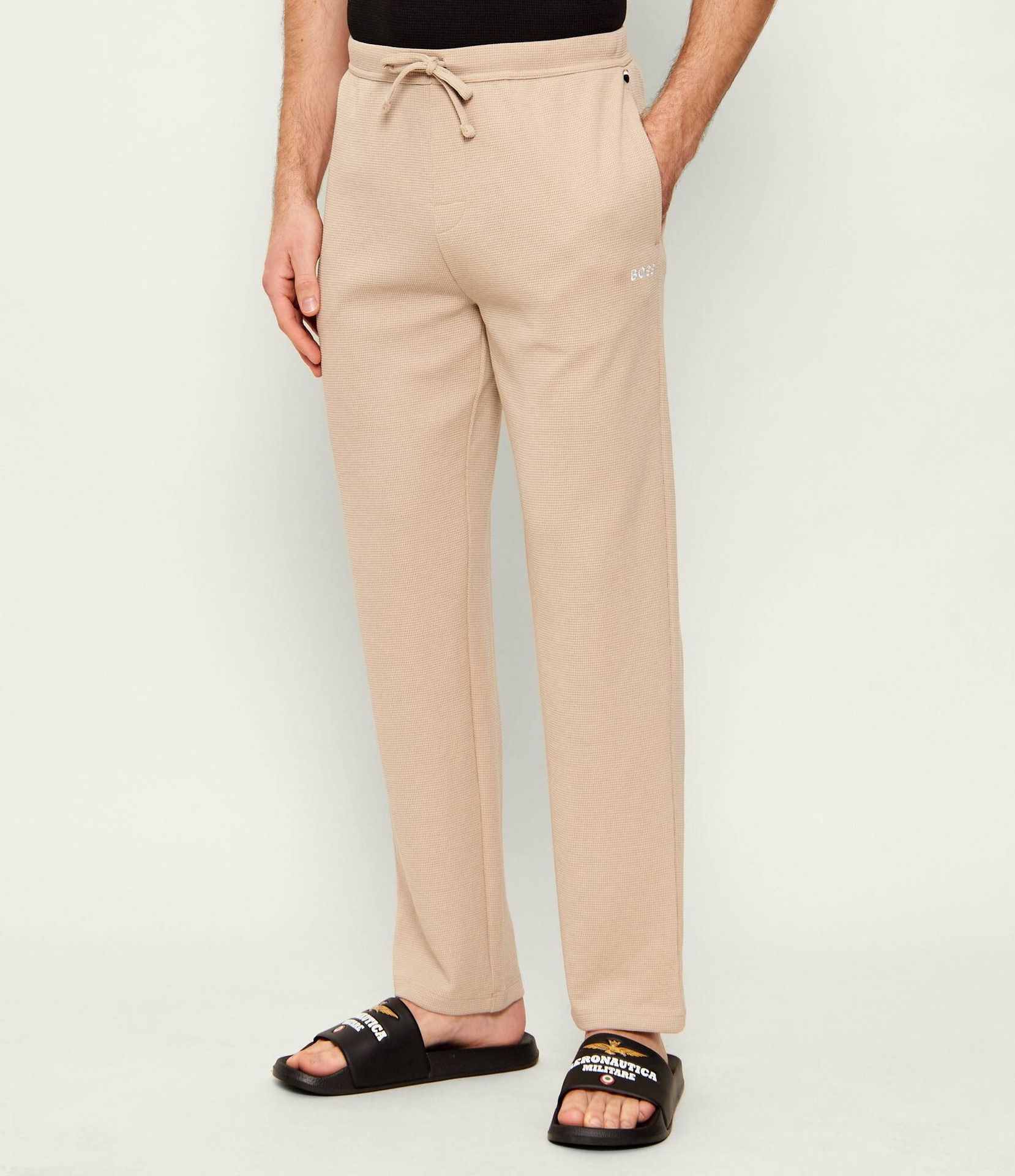 BOSS BLACK Spodnie od piżamy Waffle Regular Fit