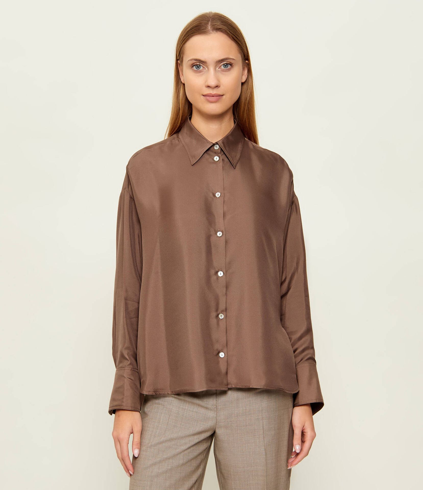 Marella SPORT Jedwabna koszula MLMFARO Relaxed fit