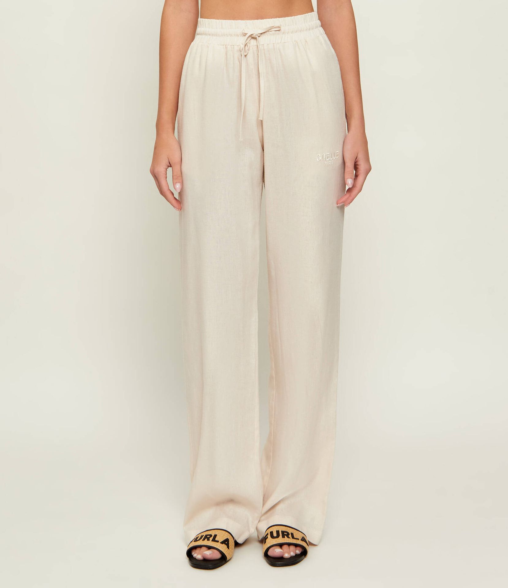 Gaëlle Paris Lniane spodnie Loose fit