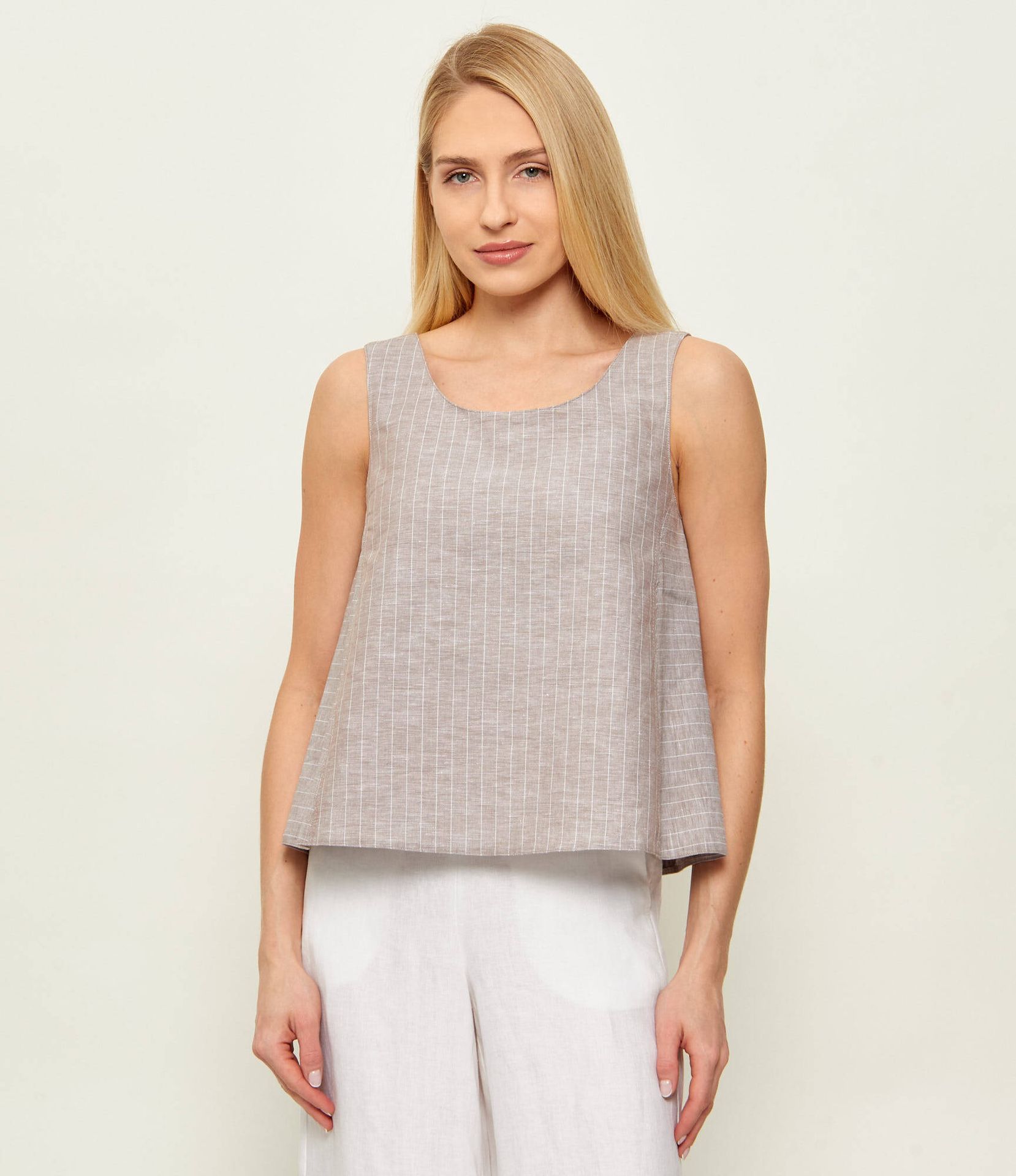 MM Lniany top MMLCALIGA Loose fit