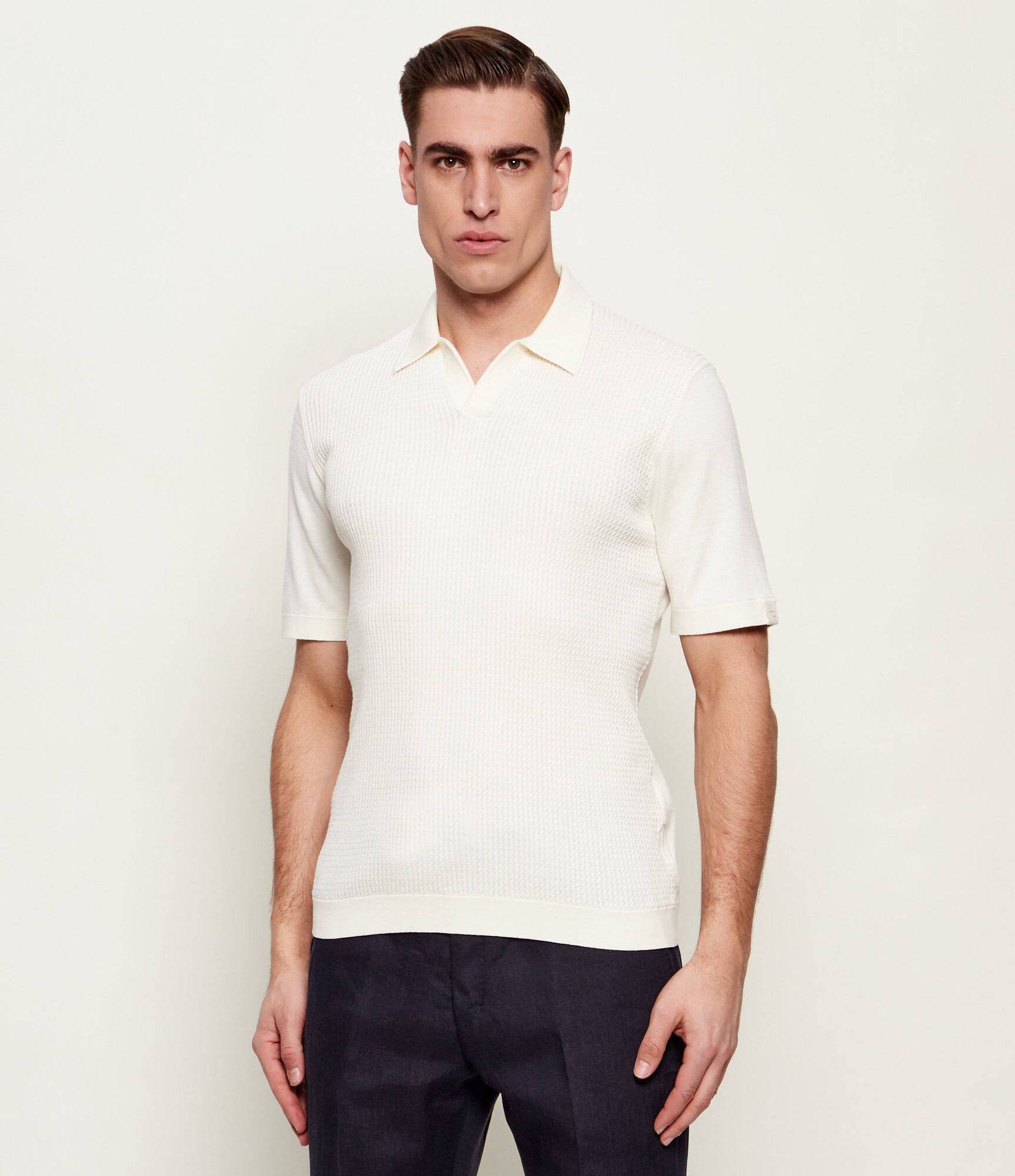 Rag&Bone Jedwabne polo JOHNNY Slim Fit