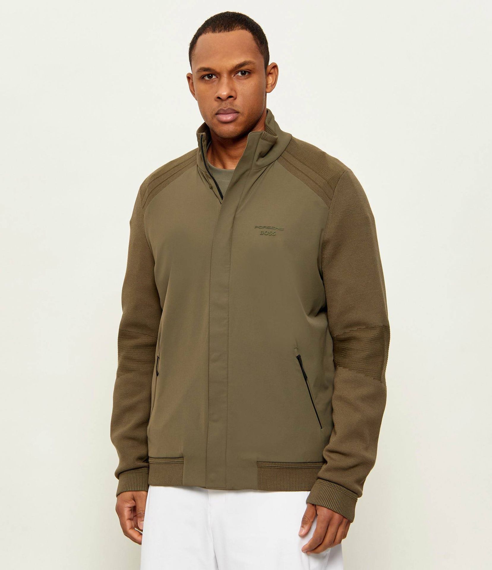 BOSS GREEN Sweter KN_PS Spirit70 HY Boss x Porsche Regular Fit z dodatkiem jedwabiu
