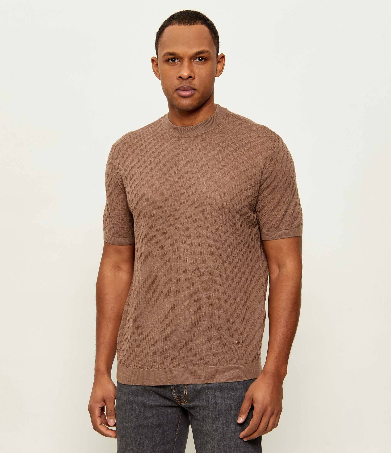 Emporio Armani Sweter Slim Fit z dodatkiem wełny