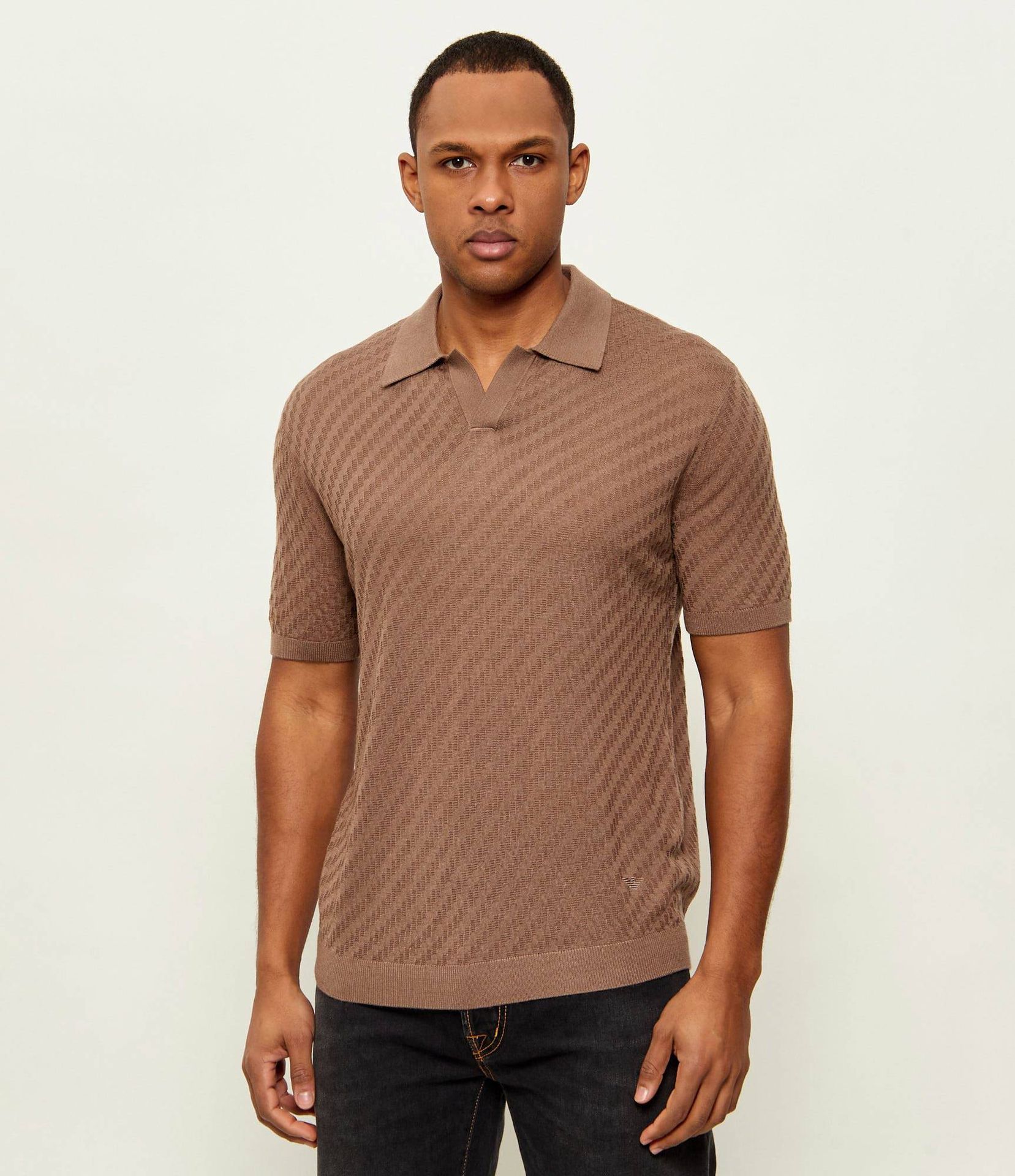 Emporio Armani Polo Regular Fit z dodatkiem wełny