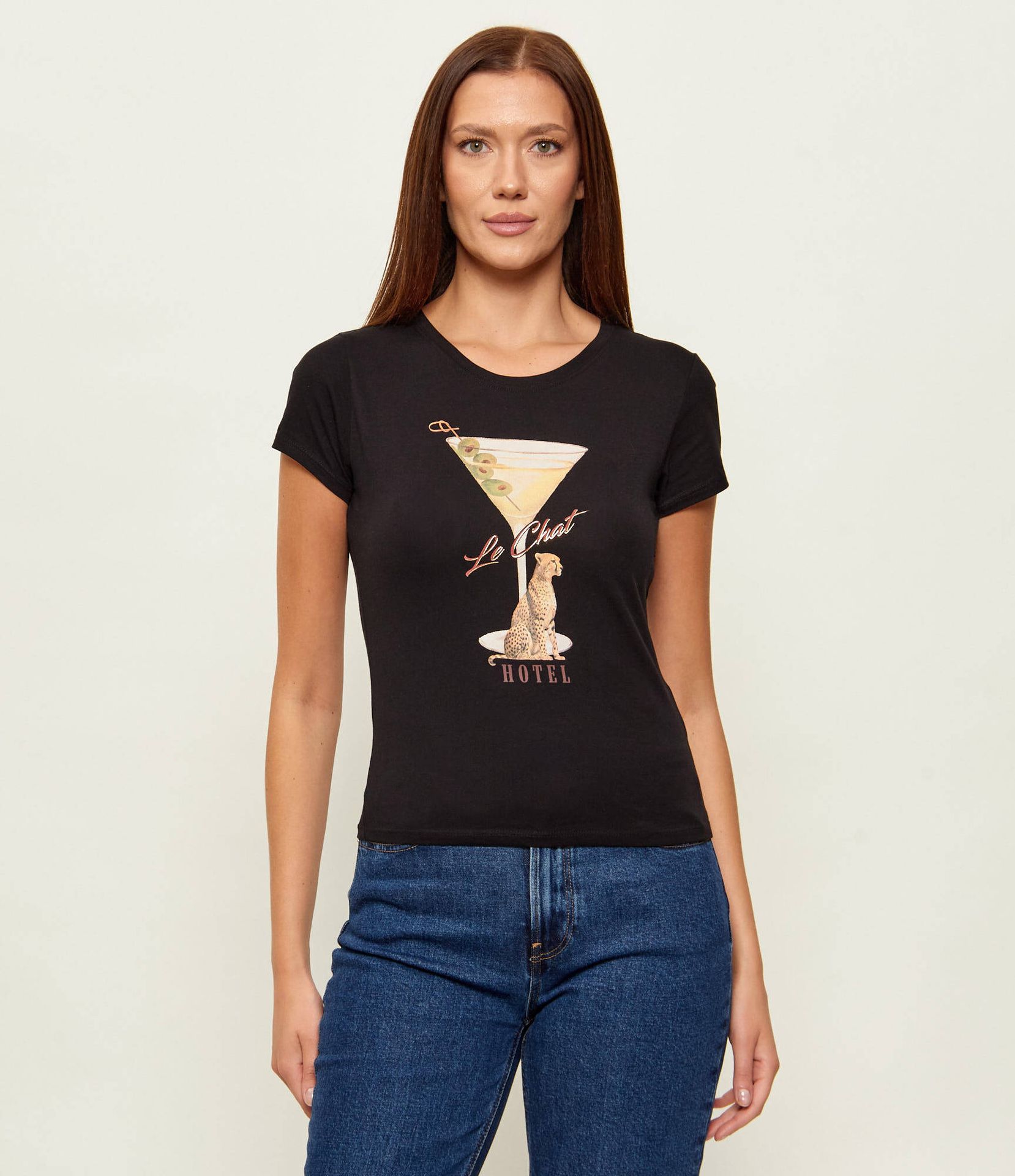 GUESS T-shirt LEOPARDTINI Slim Fit