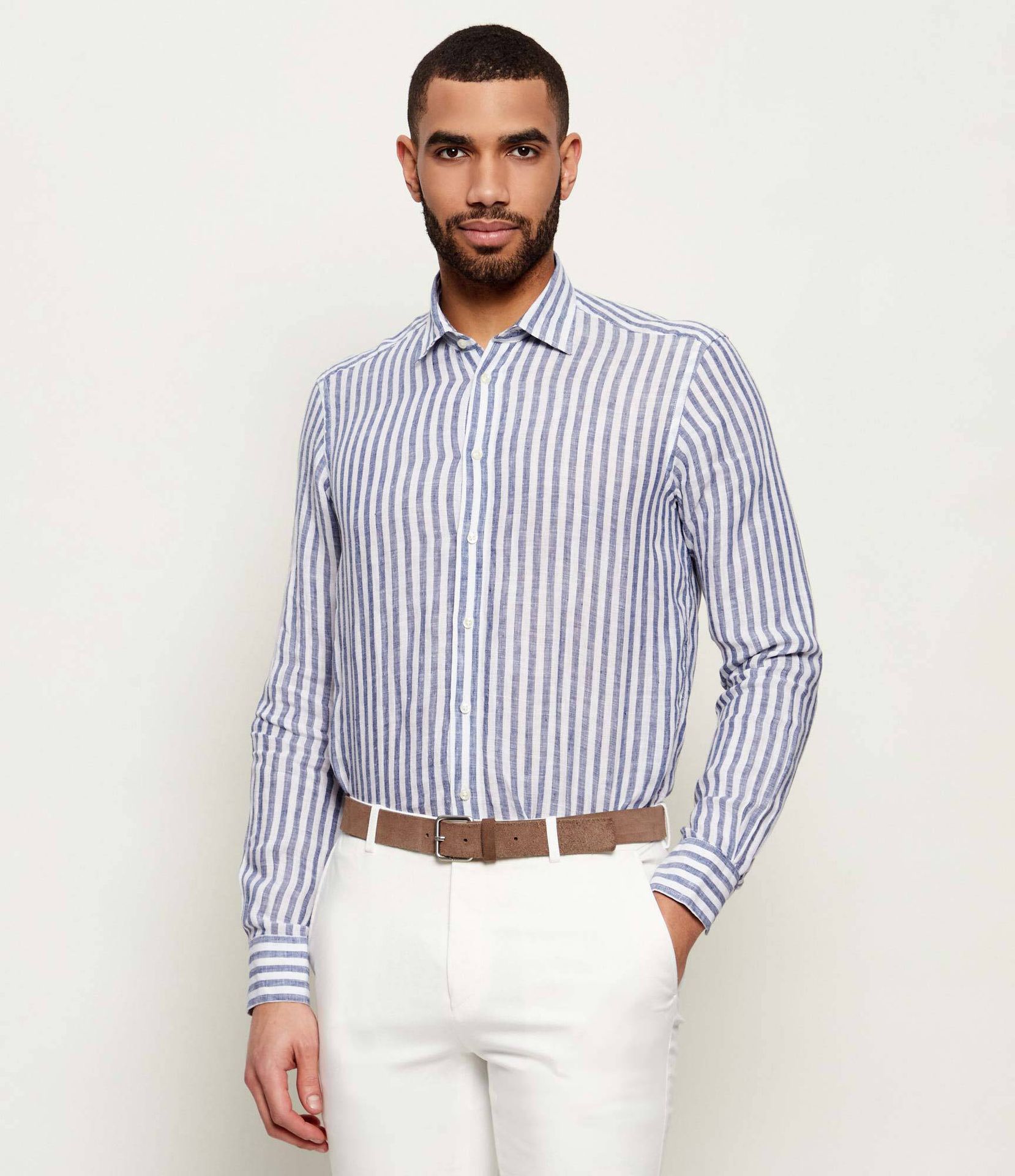 Sand Copenhagen Lniana koszula State Soft Modern fit