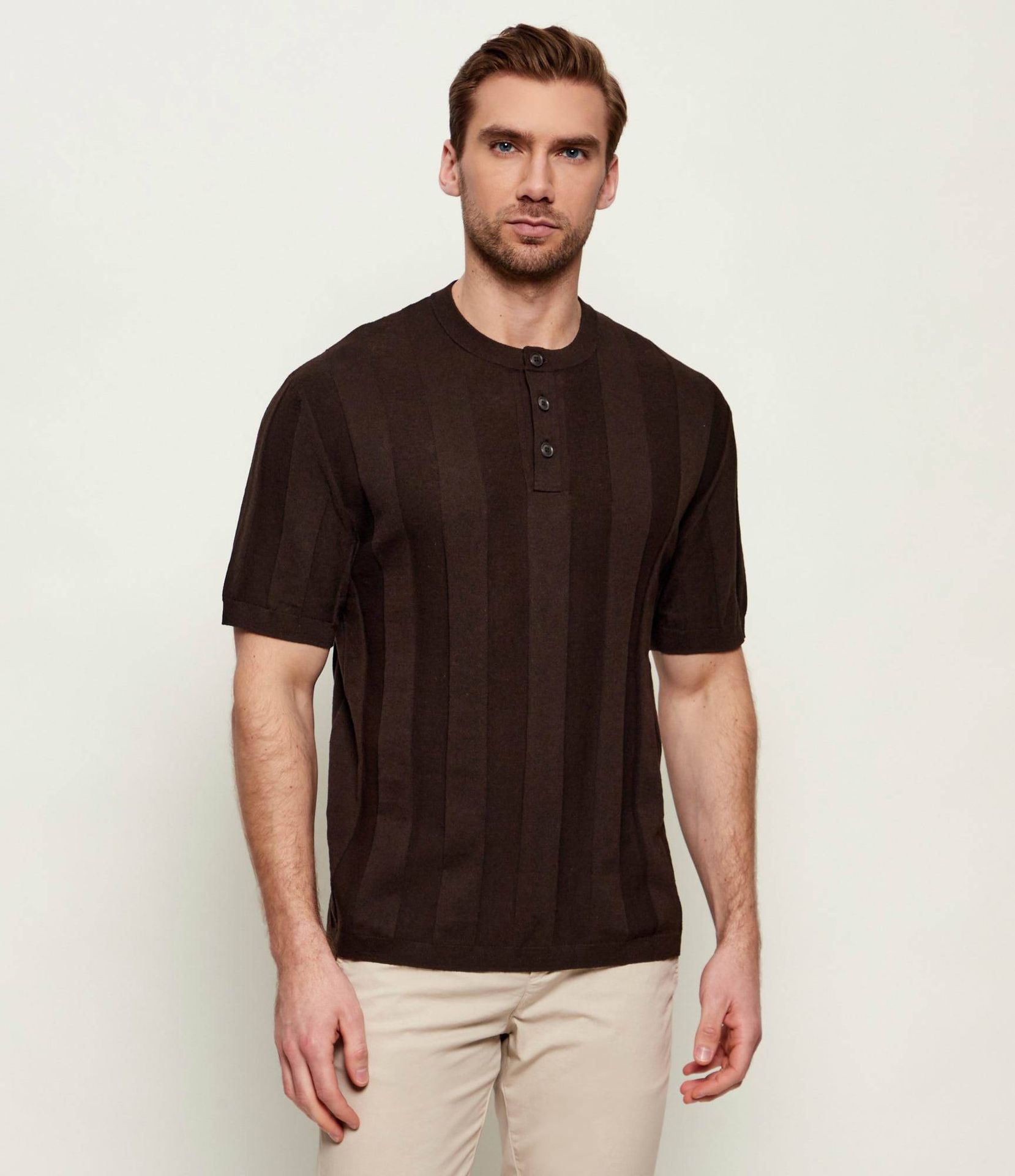 Drykorn Polo FREEKO Regular Fit z dodatkiem lnu