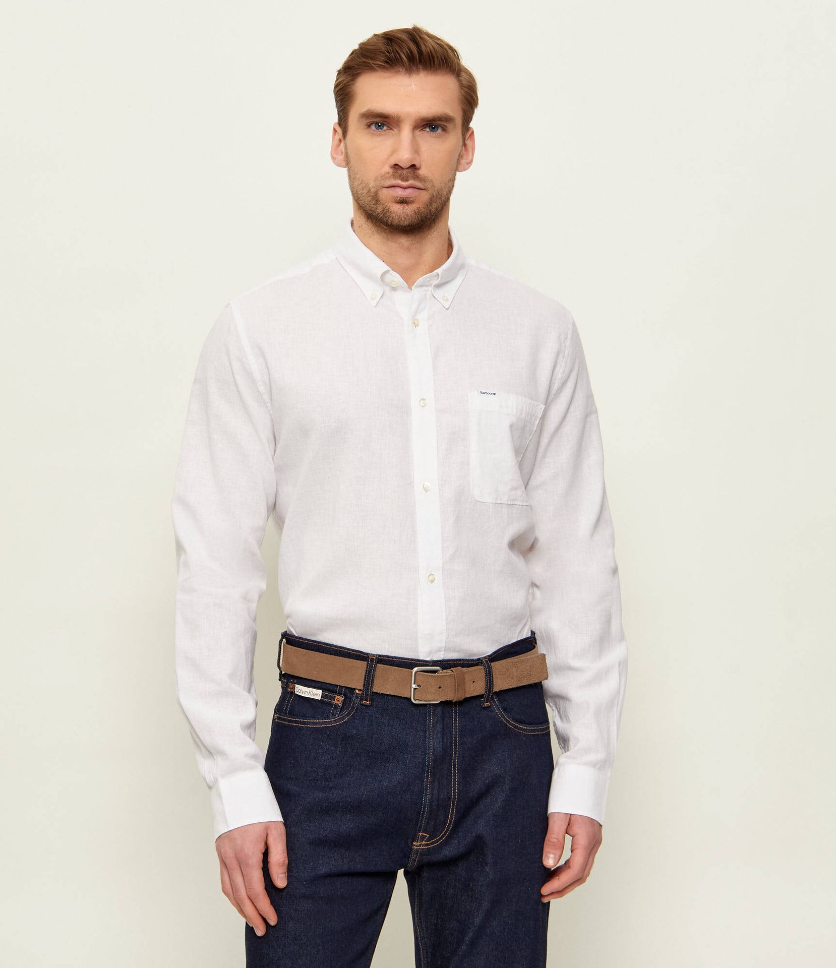 Barbour Lniana koszula Nelson Tailored slim