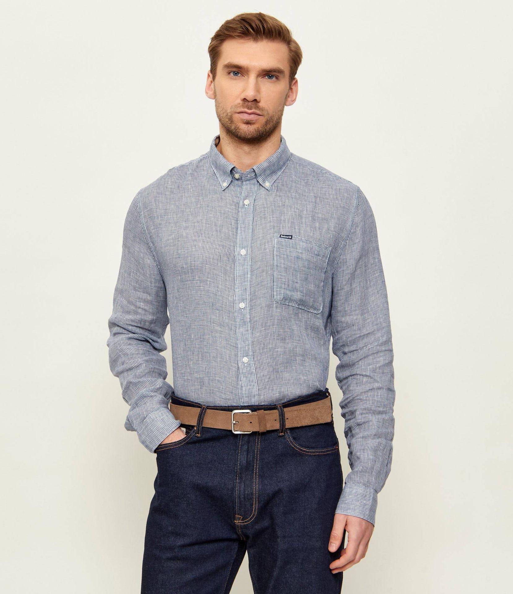Barbour Lniana koszula Linton Tailored slim