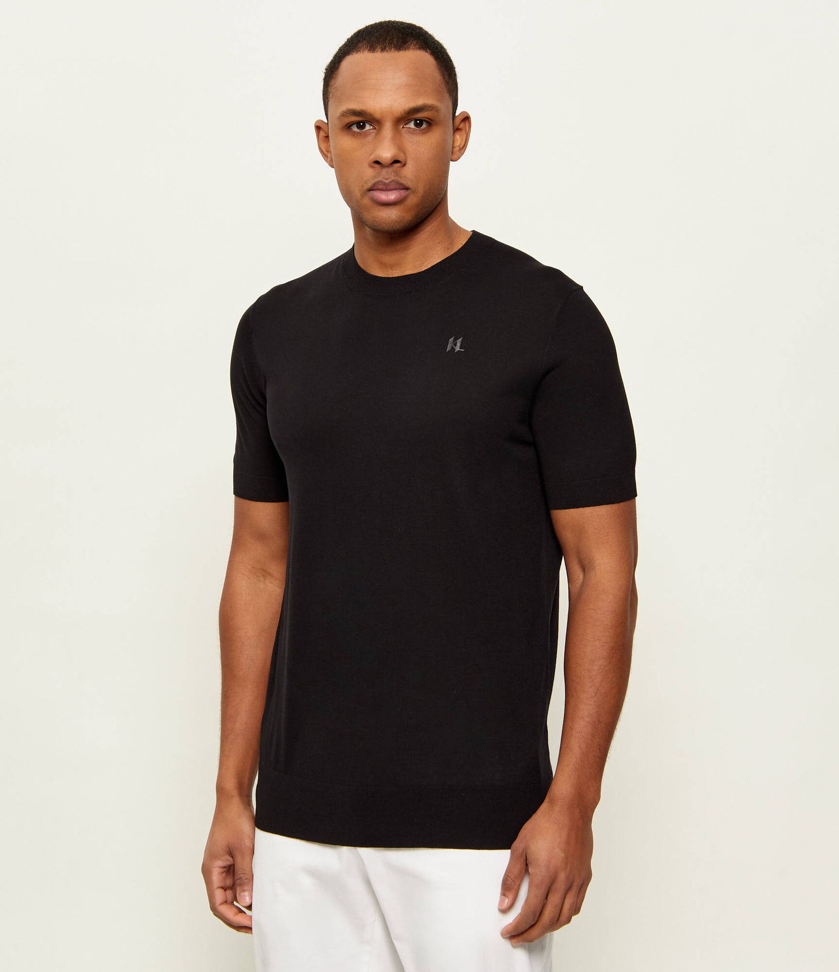 Karl Lagerfeld Sweter Slim Fit z dodatkiem jedwabiu