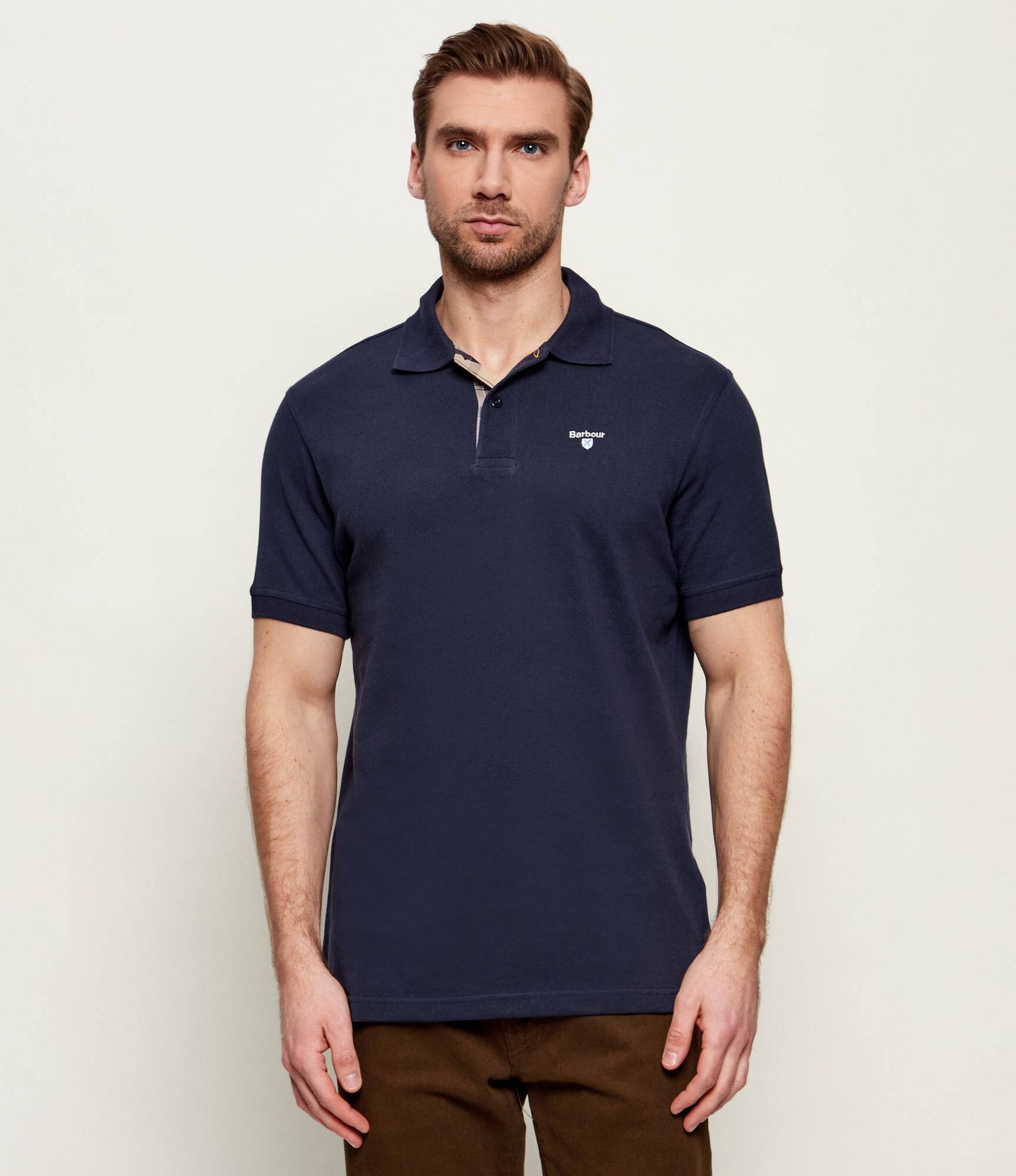 Barbour Polo Tartan Slim Fit pique