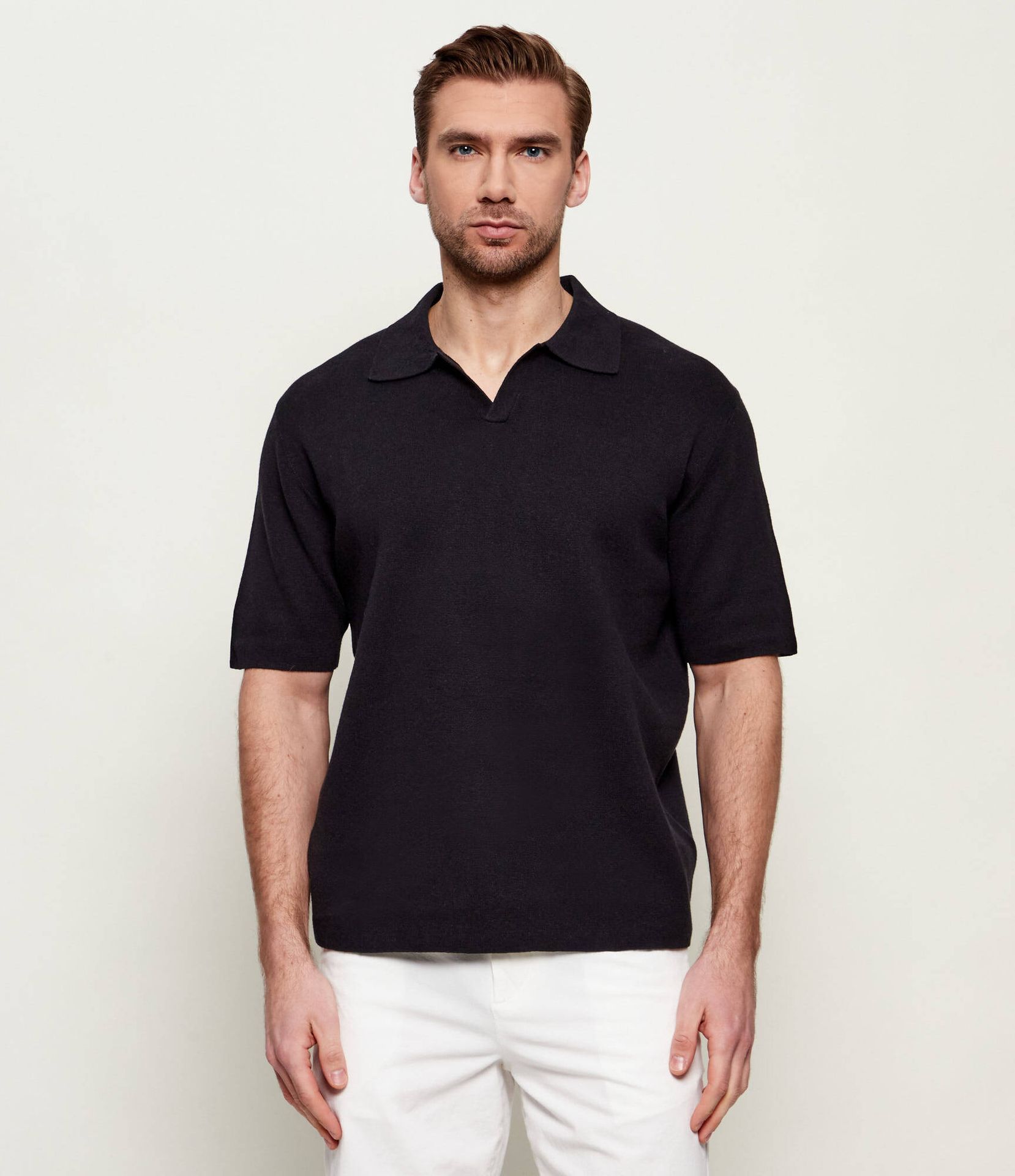 TIGER OF SWEDEN Polo Maelon Regular Fit z dodatkiem lnu