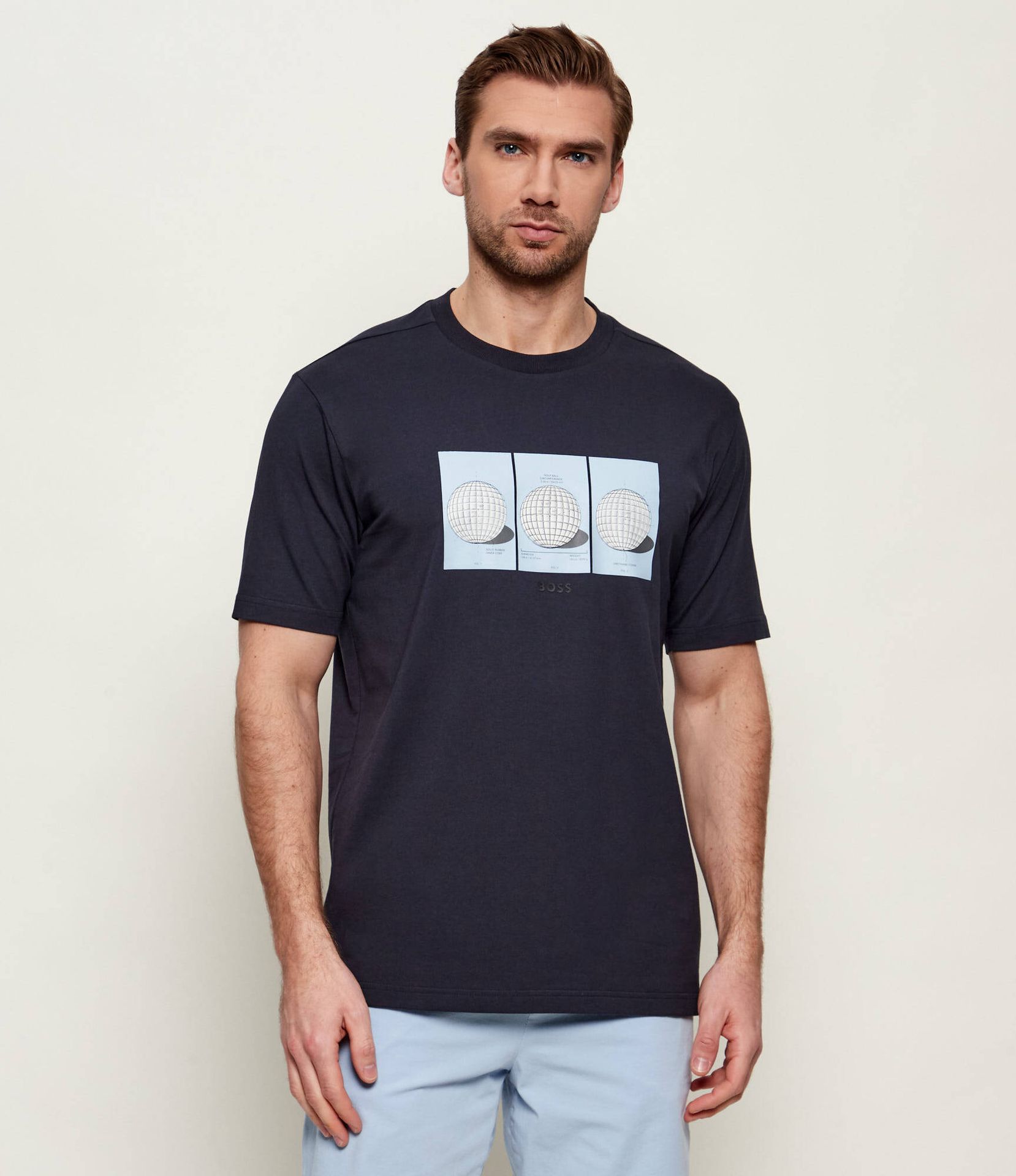 BOSS GREEN T-shirt TS_Terrace Photo Regular Fit stretch