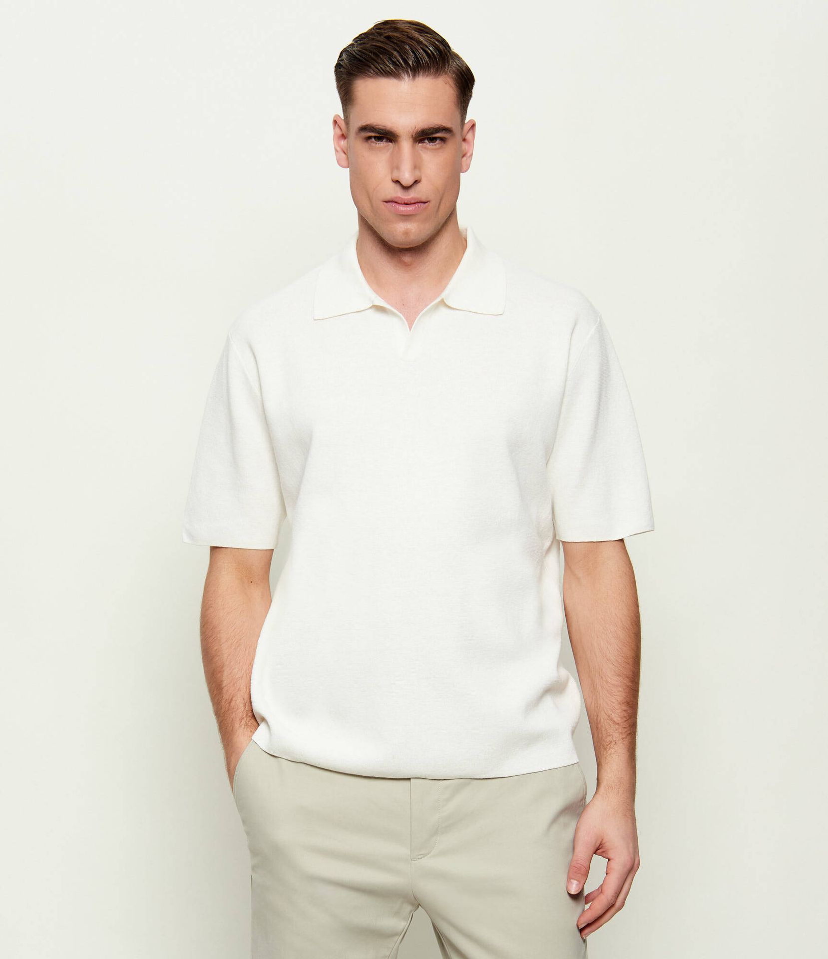 TIGER OF SWEDEN Polo Maelon Regular Fit z dodatkiem lnu