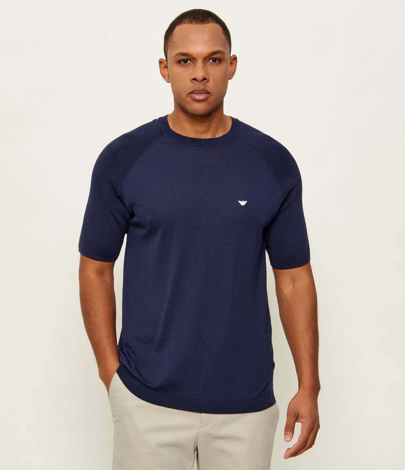 Emporio Armani Sweter Regular Fit z dodatkiem jedwabiu