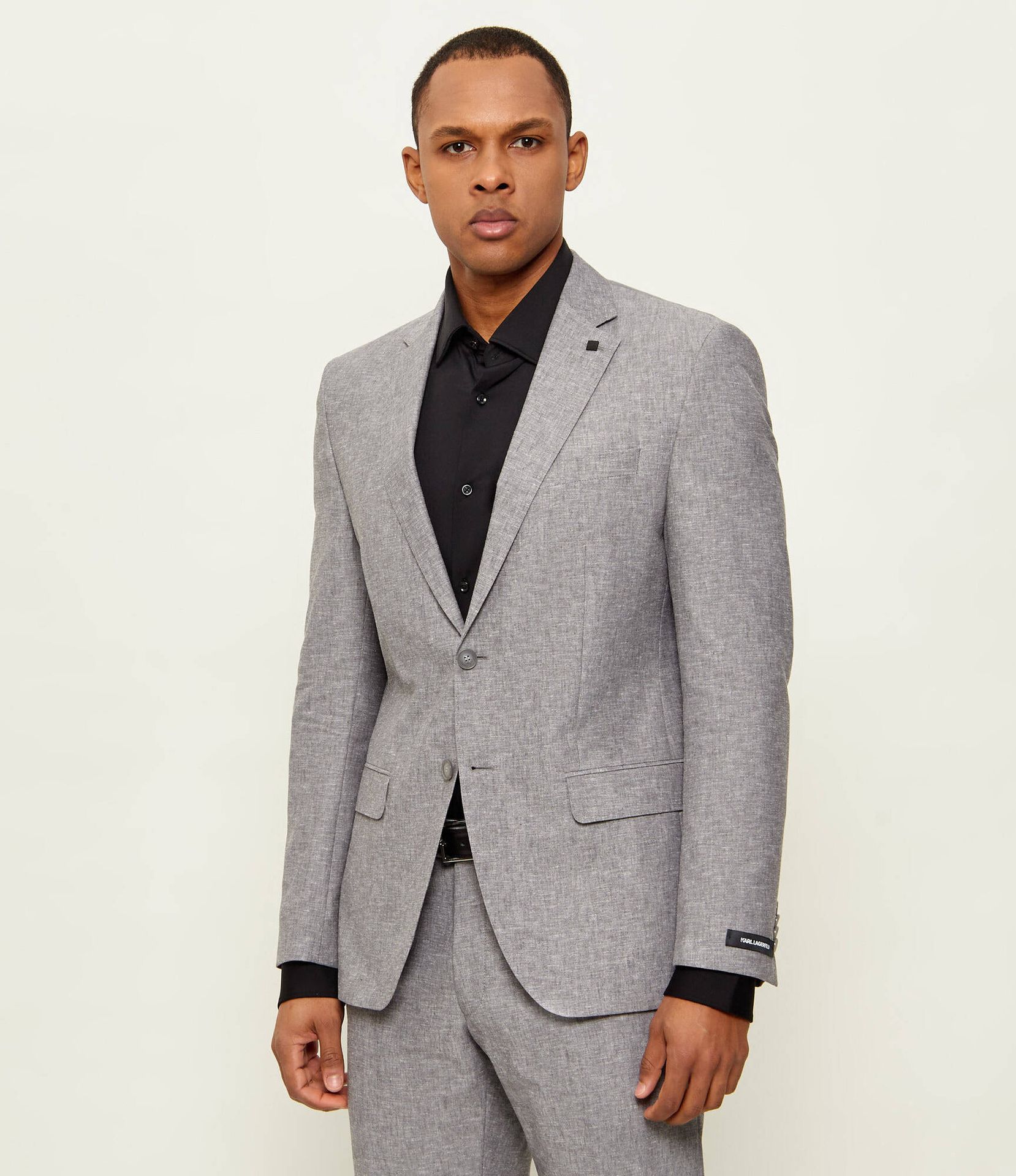 Karl Lagerfeld Marynarka TRACE Modern fit z dodatkiem lnu