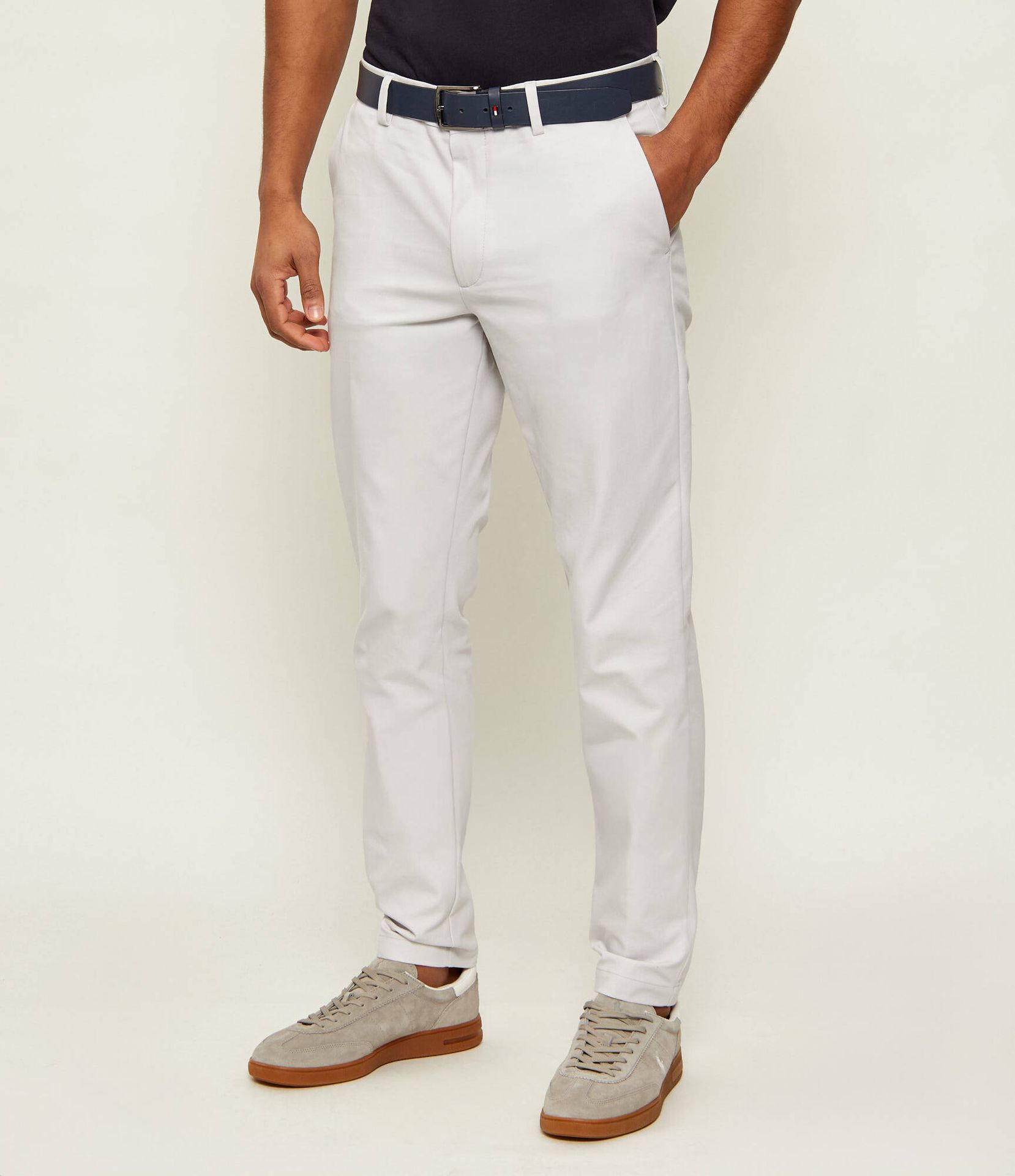 BOSS BLACK Spodnie chino P-Kaiton1-Zip Slim Fit