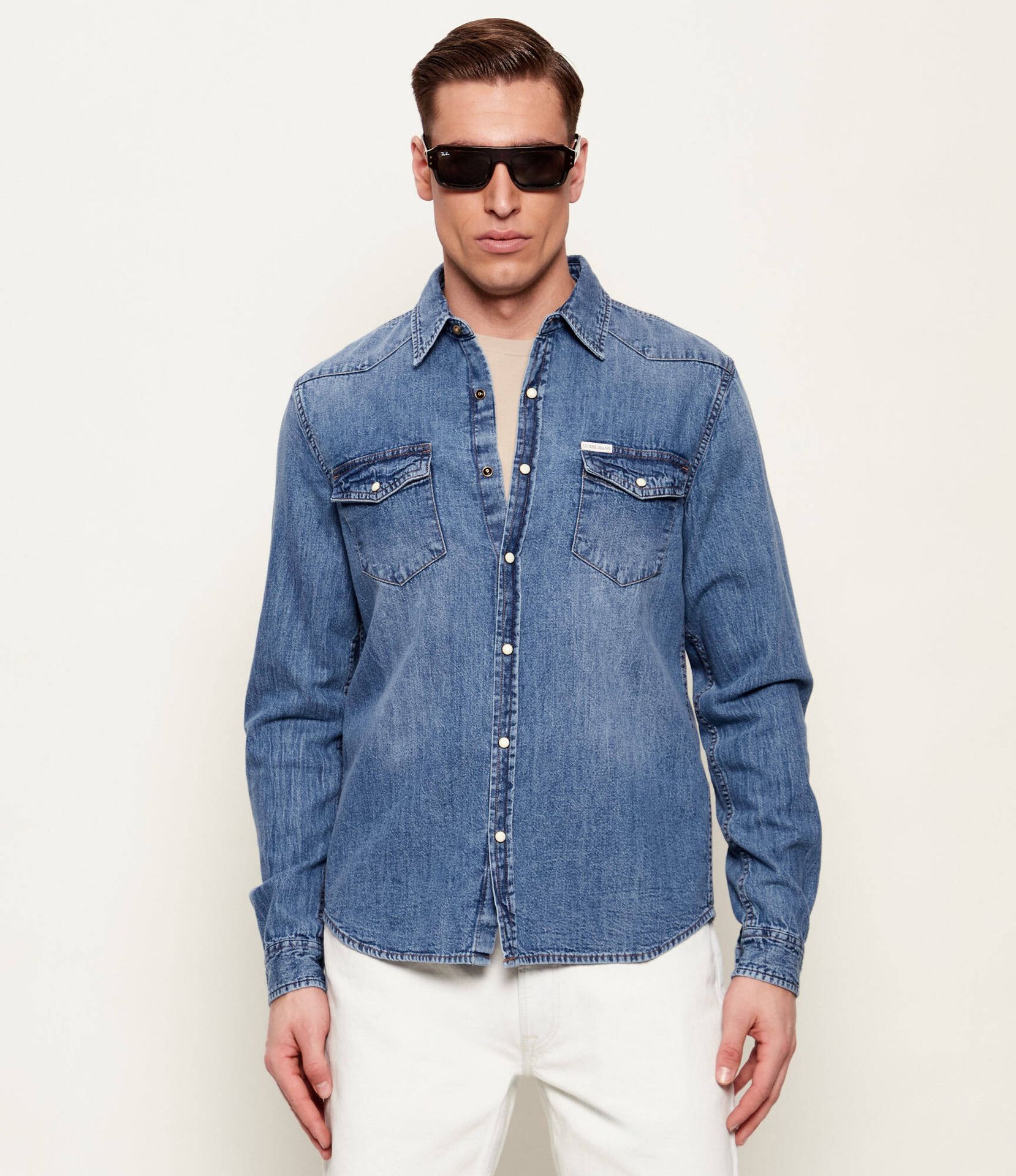 Guess Jeans Jeansowa koszula Slim Fit
