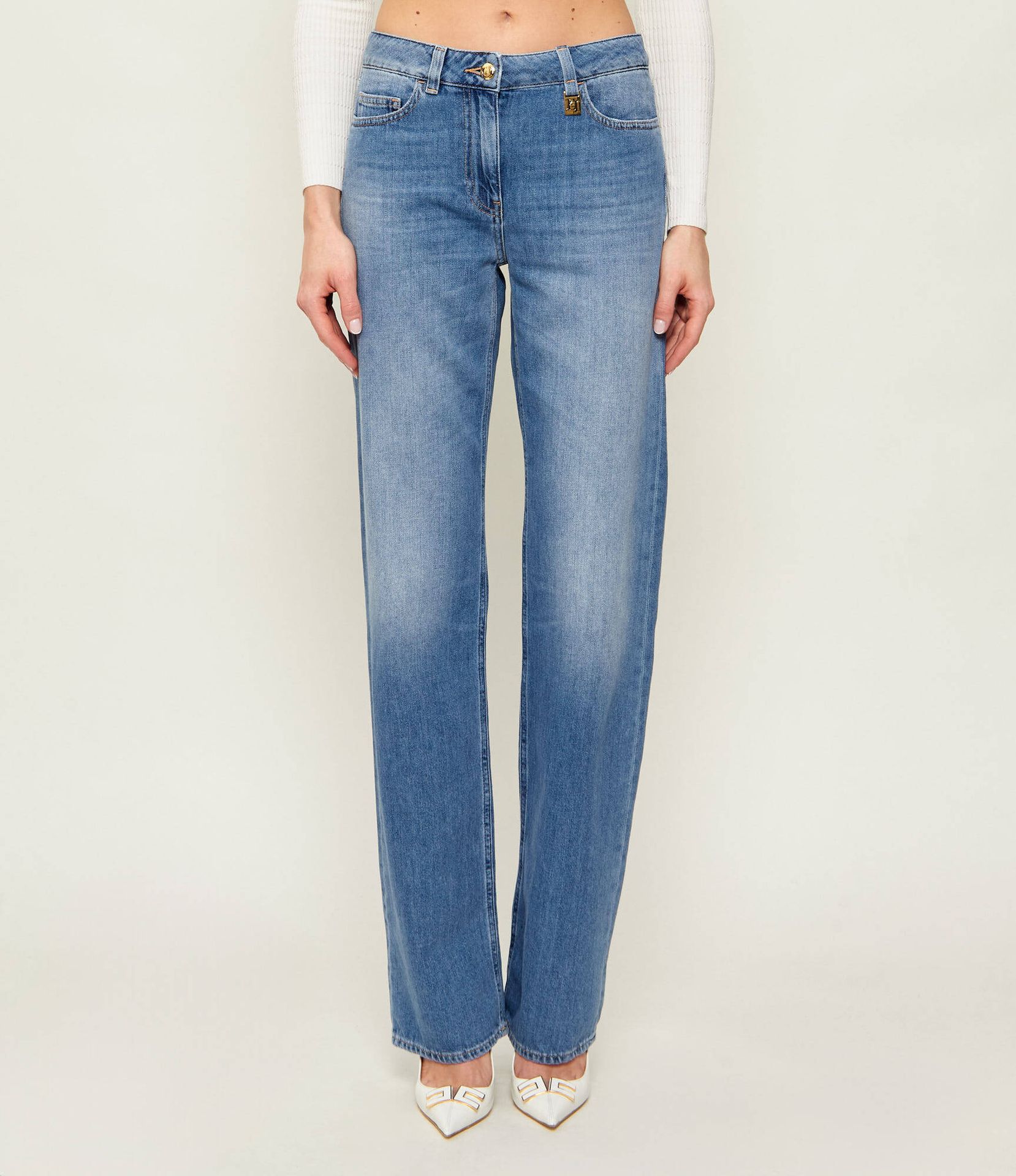 Elisabetta Franchi Jeansy Oversize fit