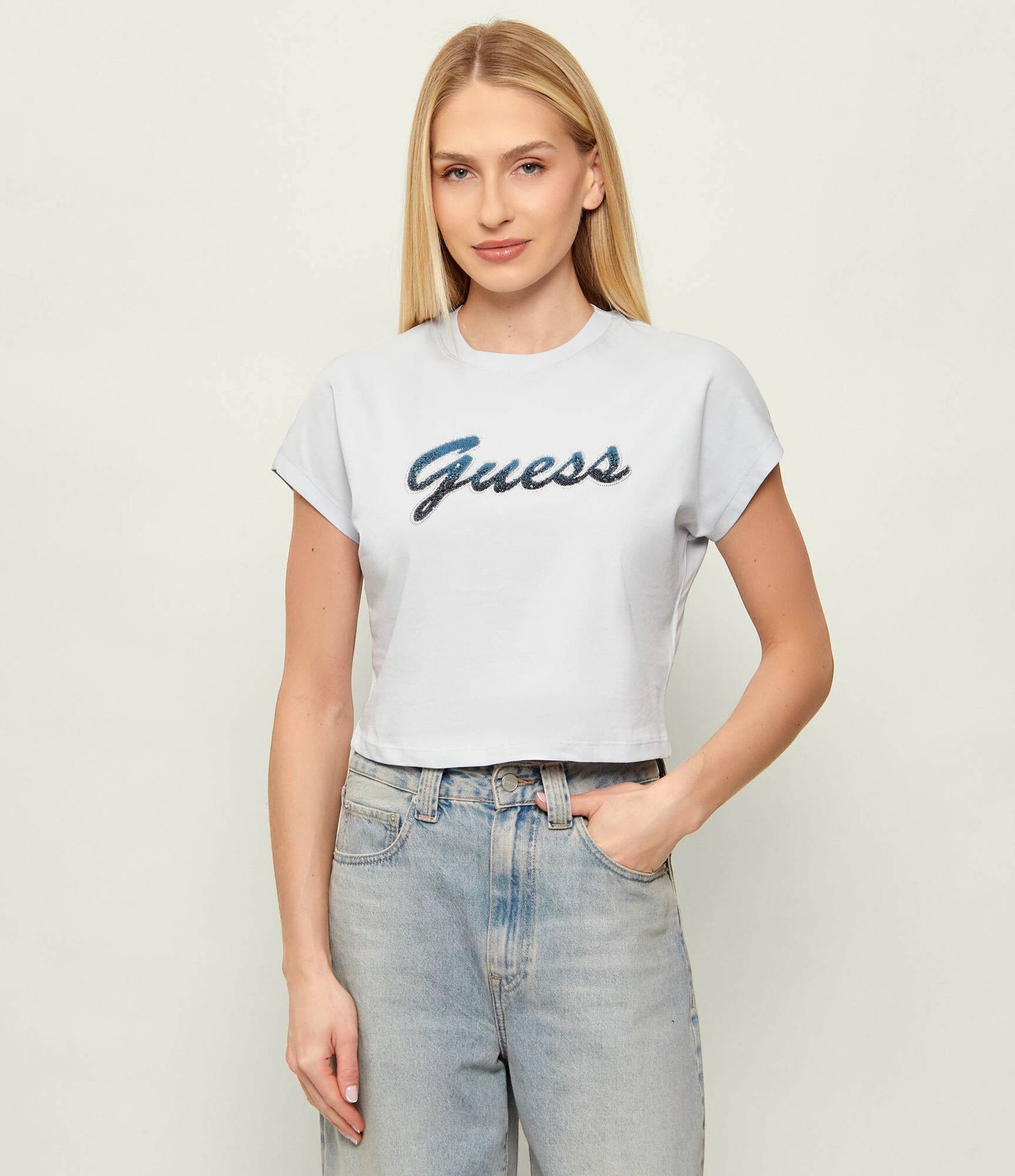 GUESS T-shirt SCRIPT Cropped Fit