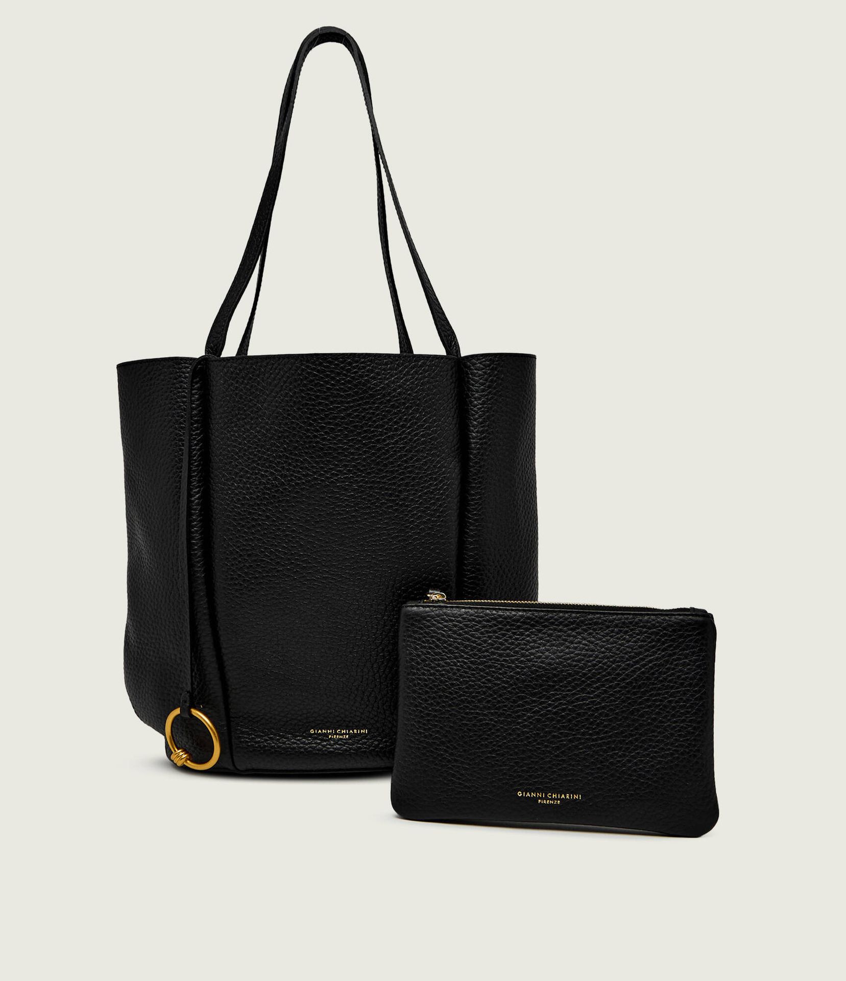 GIANNI CHIARINI Skórzana shopperka + saszetka LILY