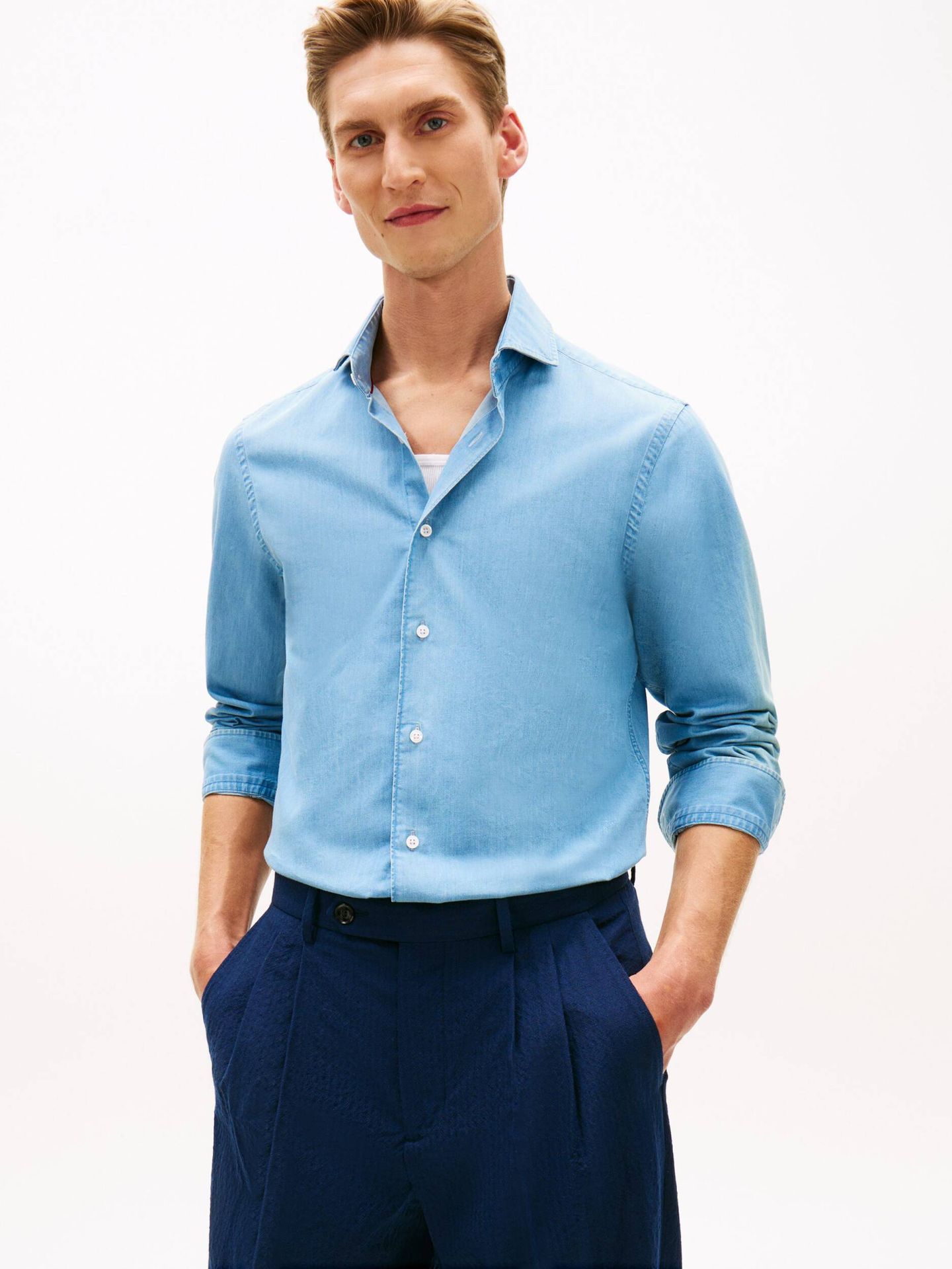 Tommy Hilfiger Jeansowa koszula Slim Fit