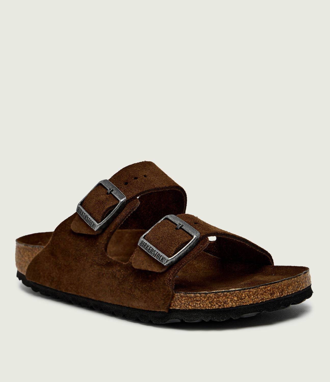 Birkenstock Klapki Arizona SFB LEVE narrow fit zamsz