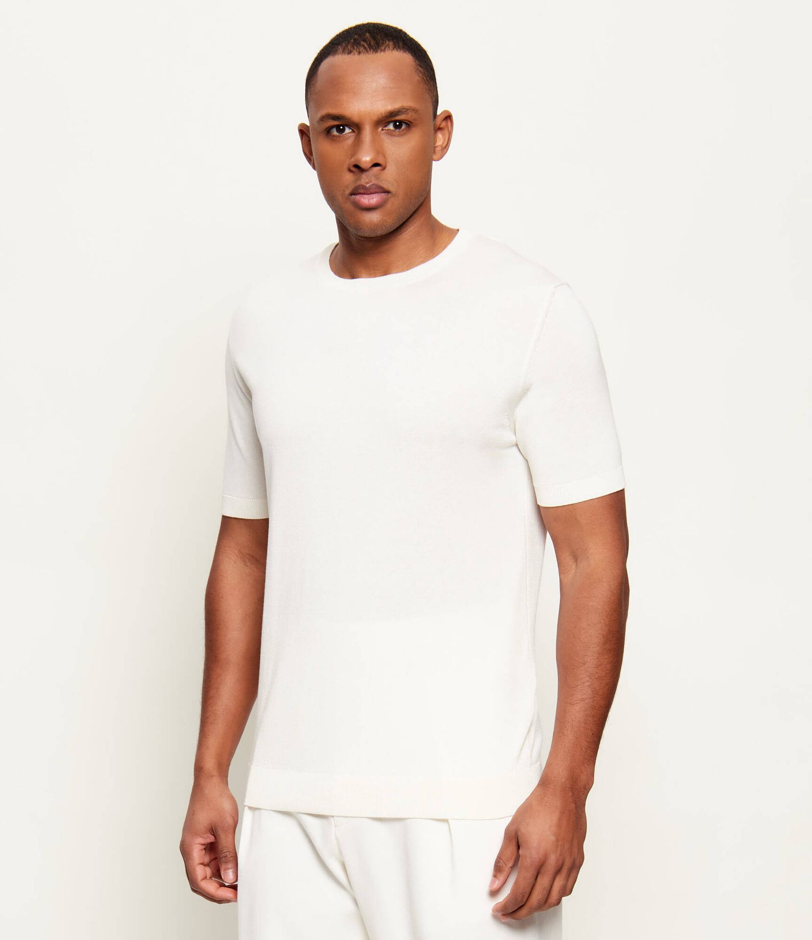 DONDUP - made in Italy Jedwabny sweter Slim Fit