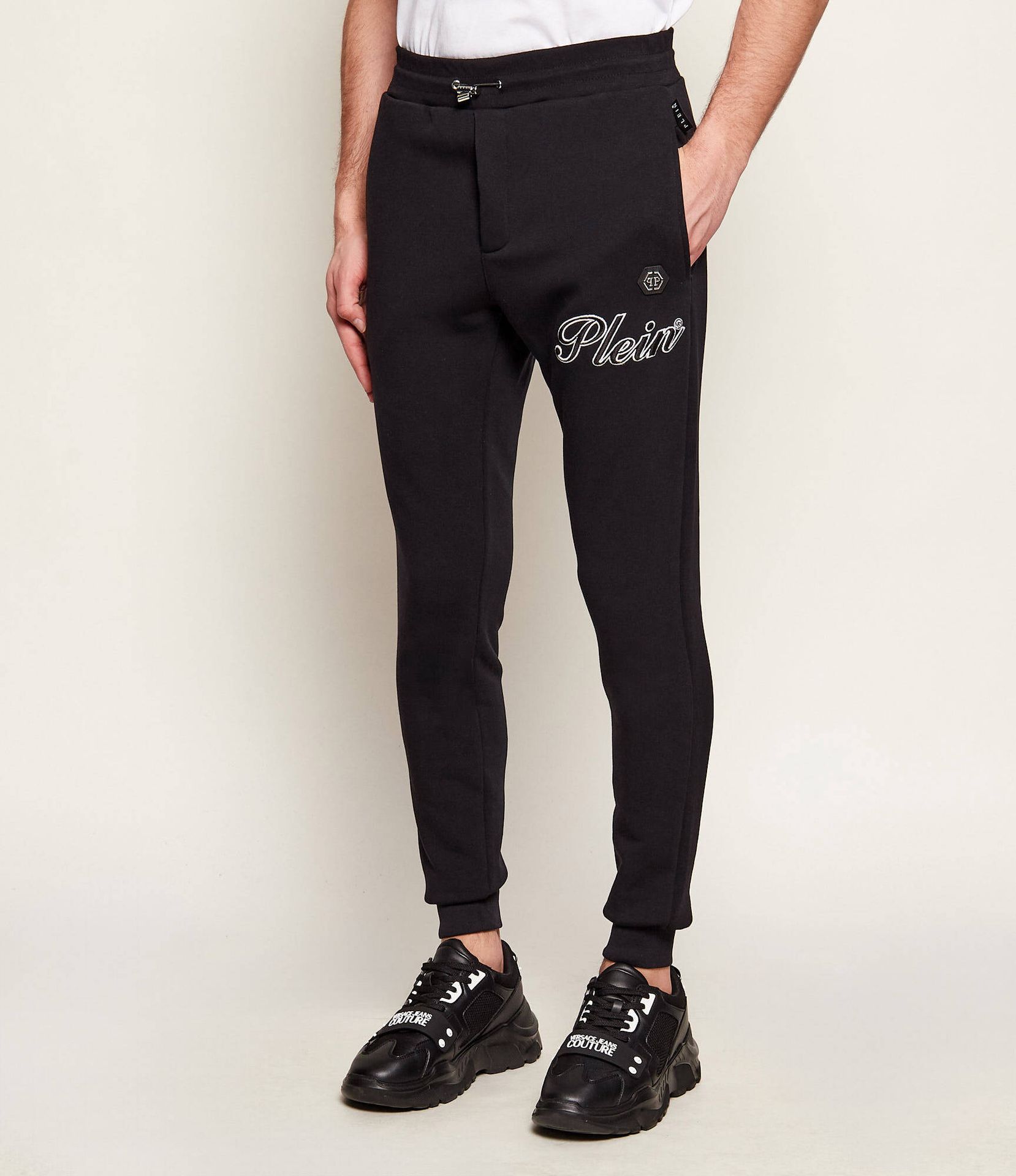 Philipp Plein Spodnie dresowe Outline Embroidery Slim Fit
