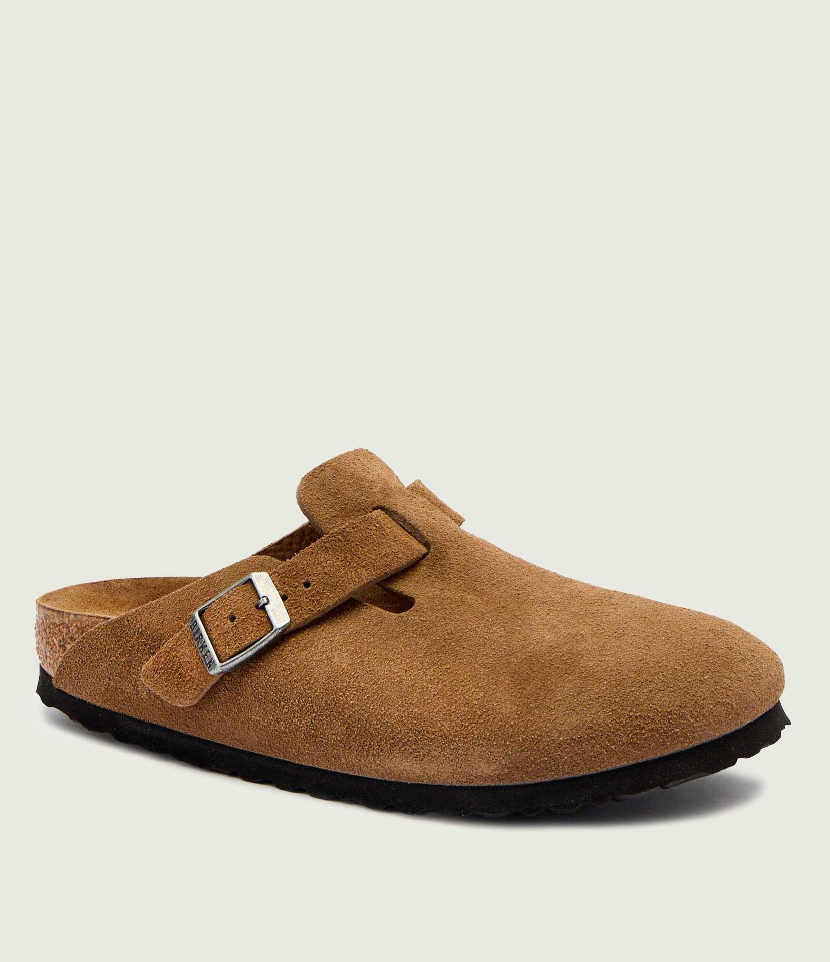 Birkenstock Mule Boston zamsz narrow fit soft footbed