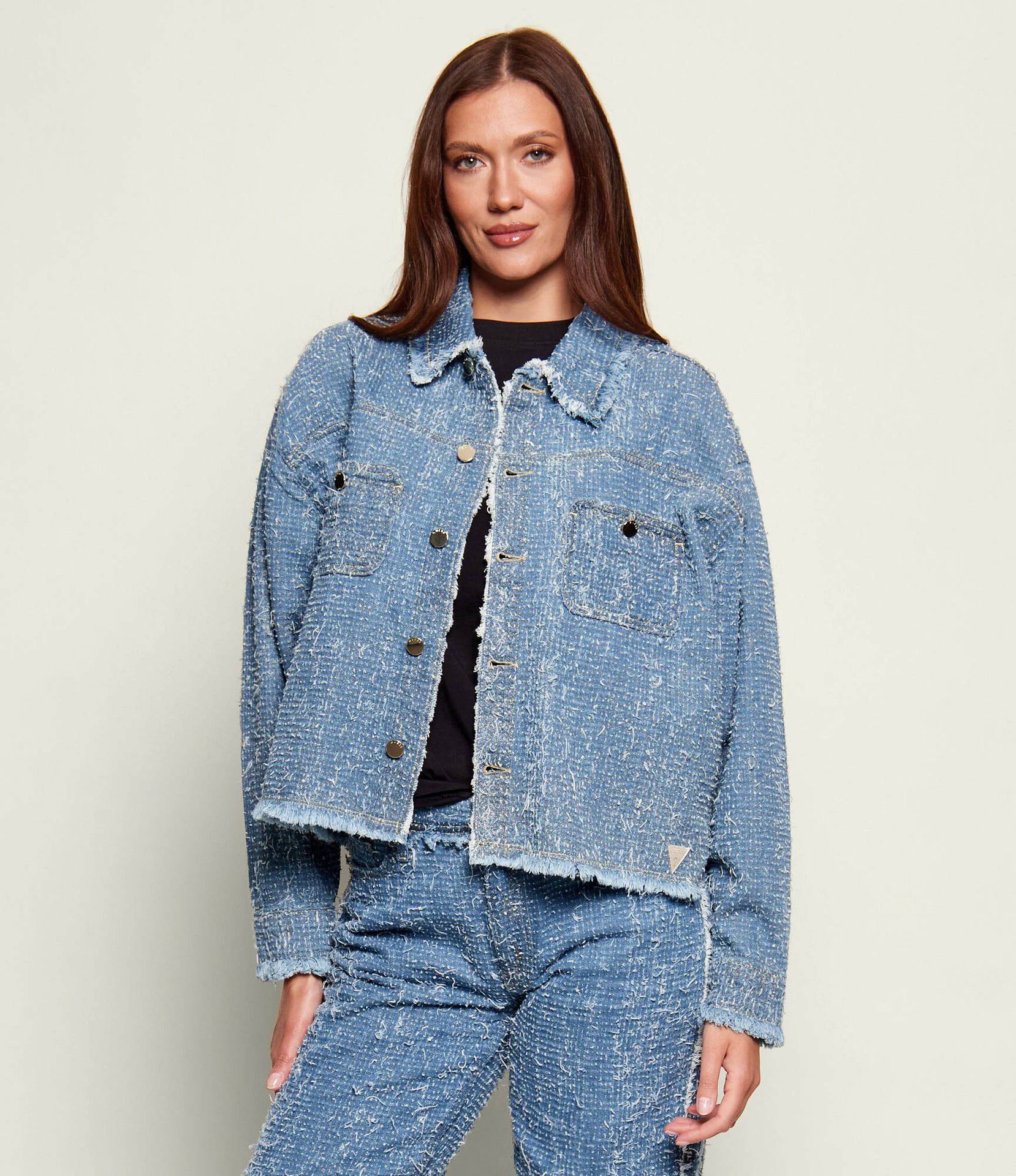 GUESS Kurtka jeansowa AMANDINA Loose fit