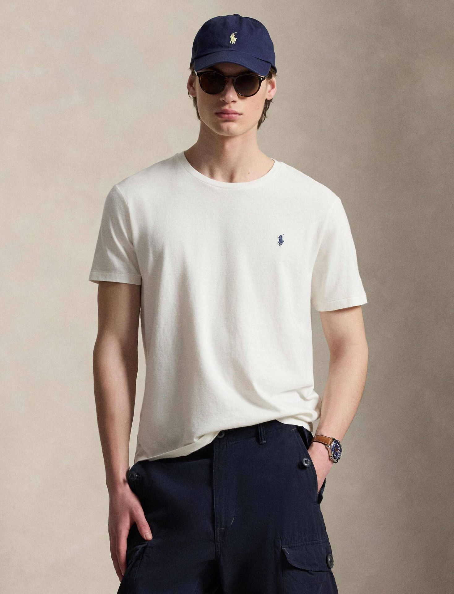POLO RALPH LAUREN T-shirt Regular Fit z dodatkiem lnu