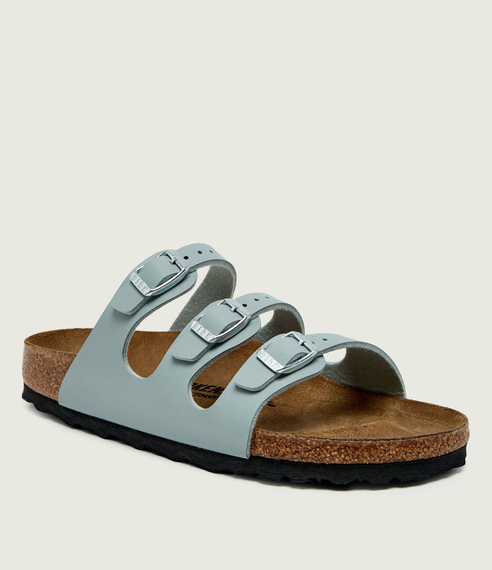 Birkenstock Klapki Florida narrow fit z dodatkiem skóry