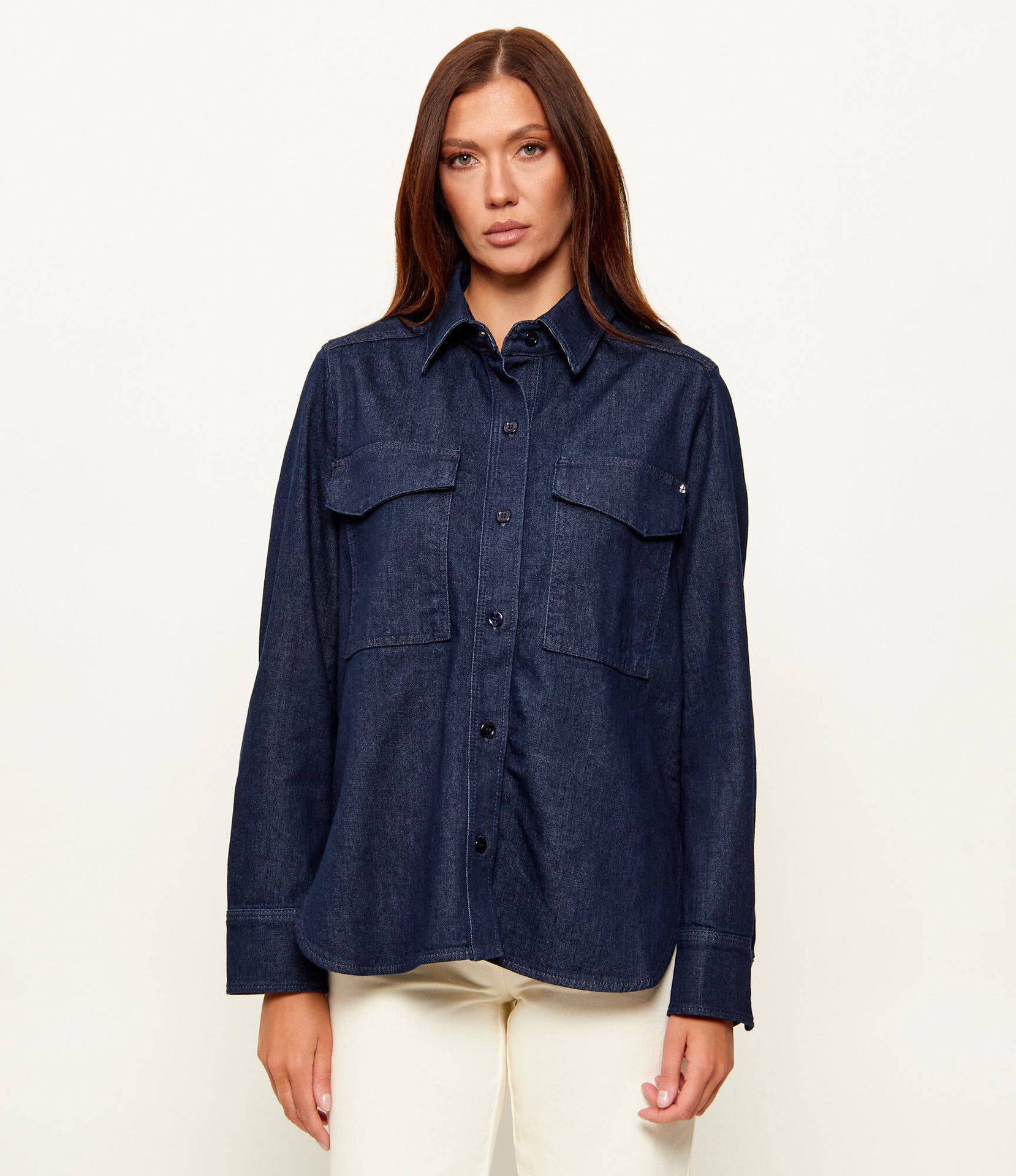 BOSS BLACK Jeansowa koszula ALOSYNE Relaxed fit