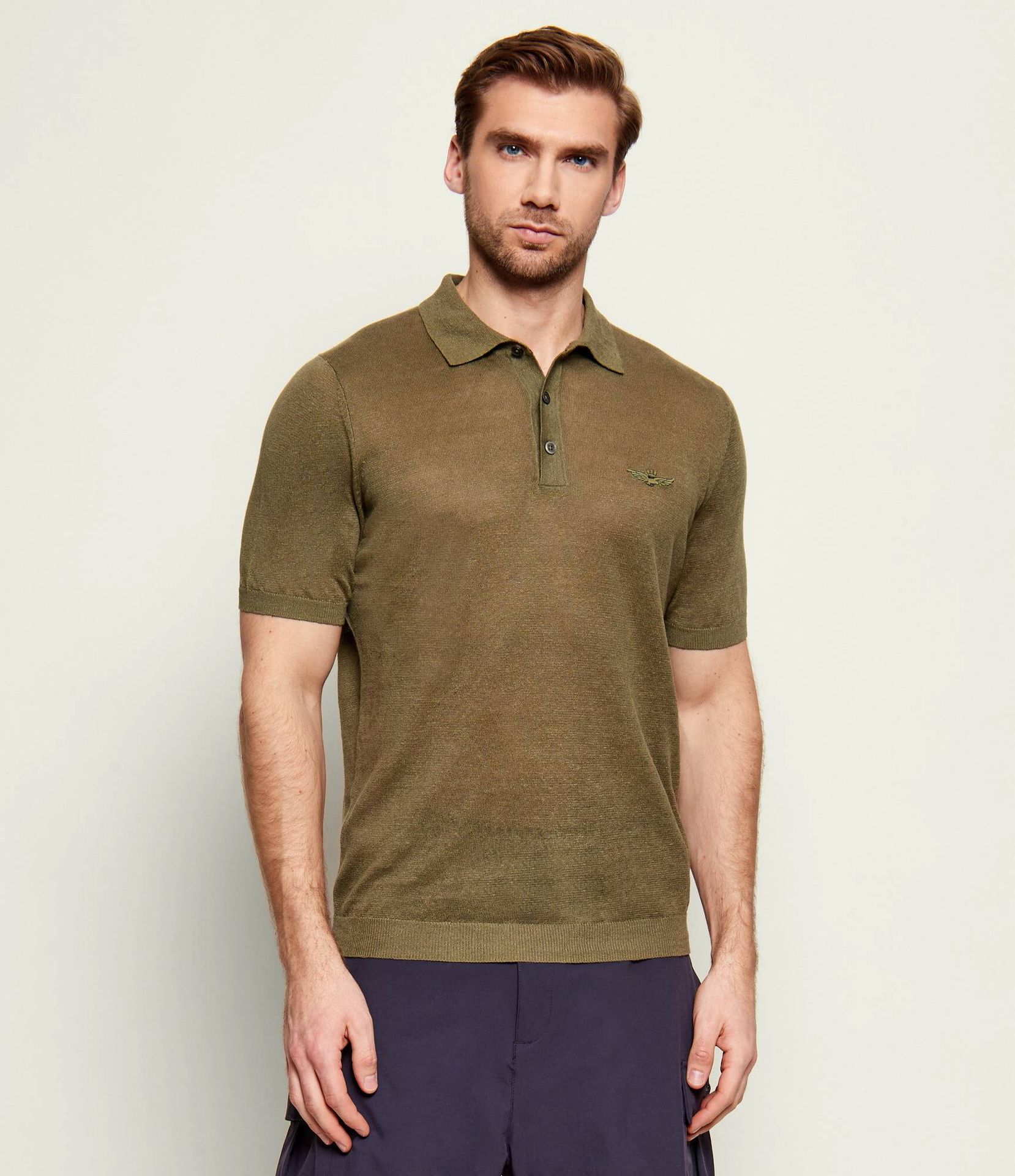 Aeronautica Militare Lniane polo Regular Fit