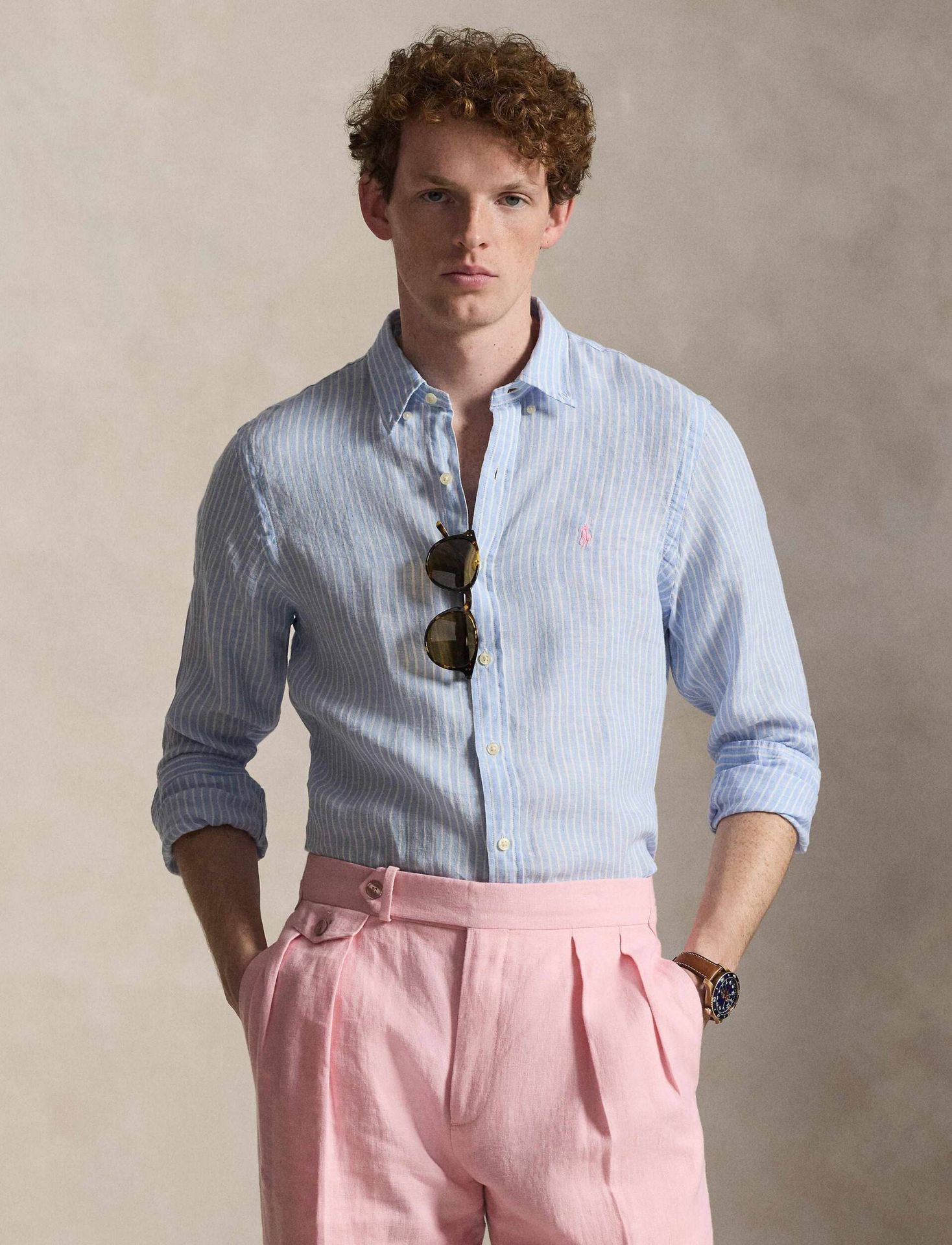POLO RALPH LAUREN Lniana koszula Slim Fit