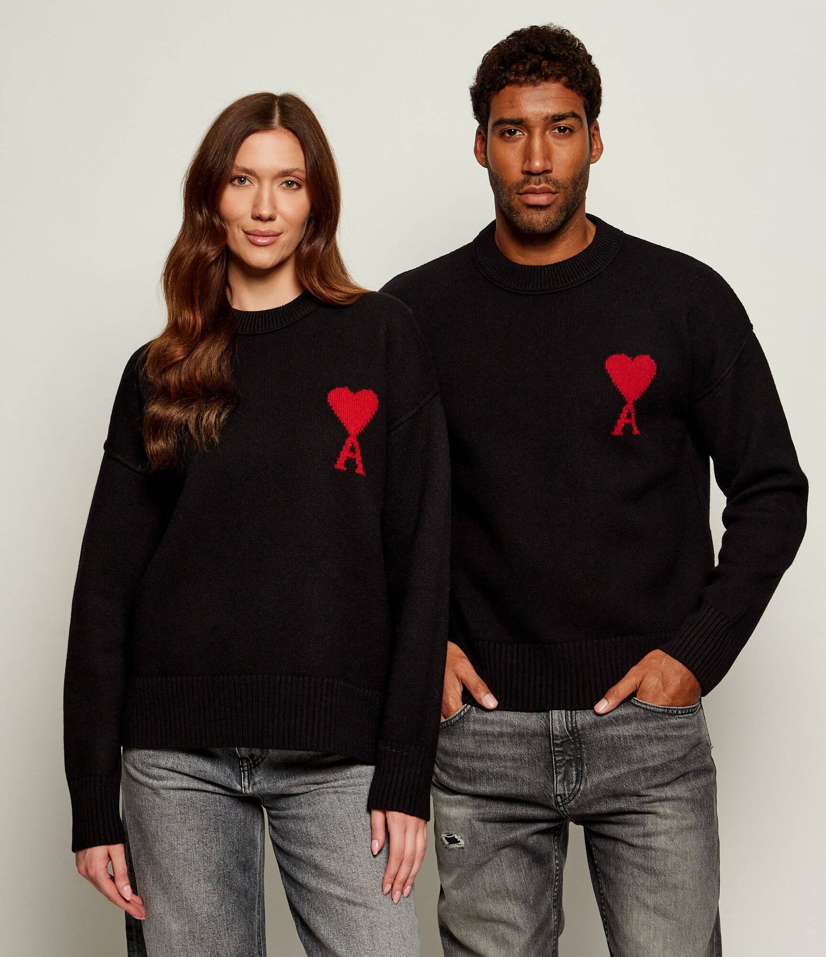 AMI Paris Wełniany sweter Relaxed fit
