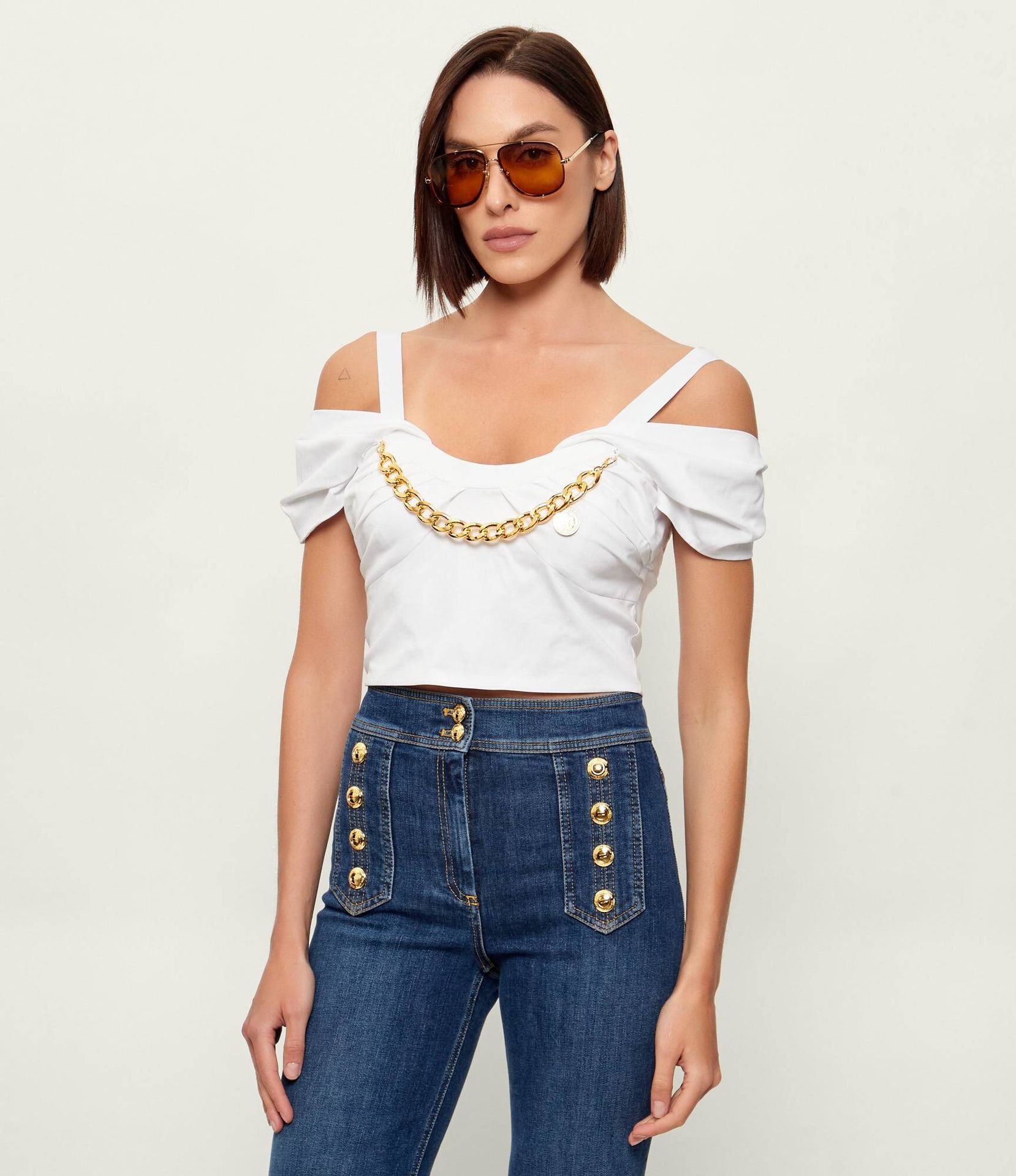 Elisabetta Franchi Top Cropped Fit