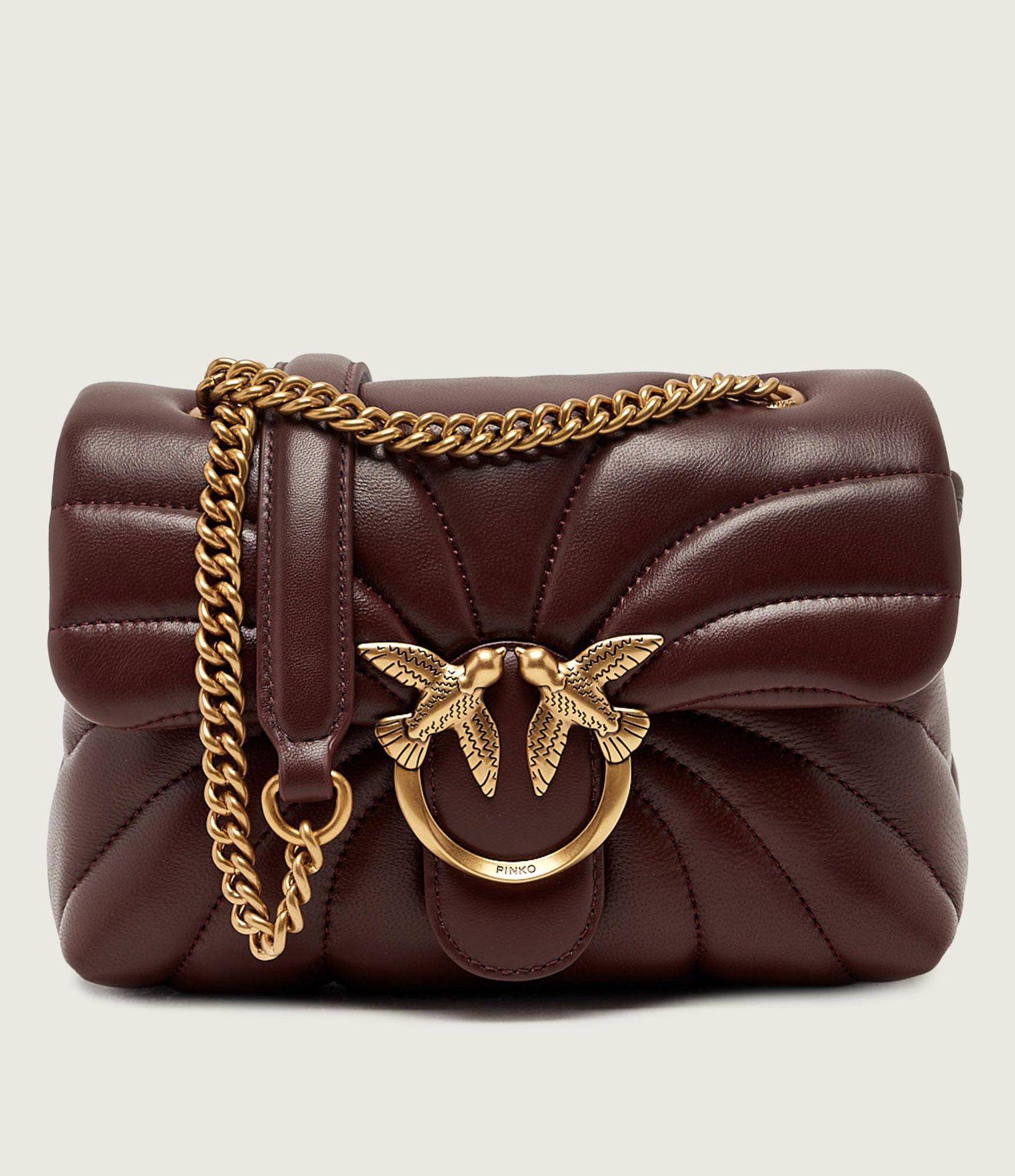 Pinko Skórzana torebka na ramię LOVE PUFF MINI