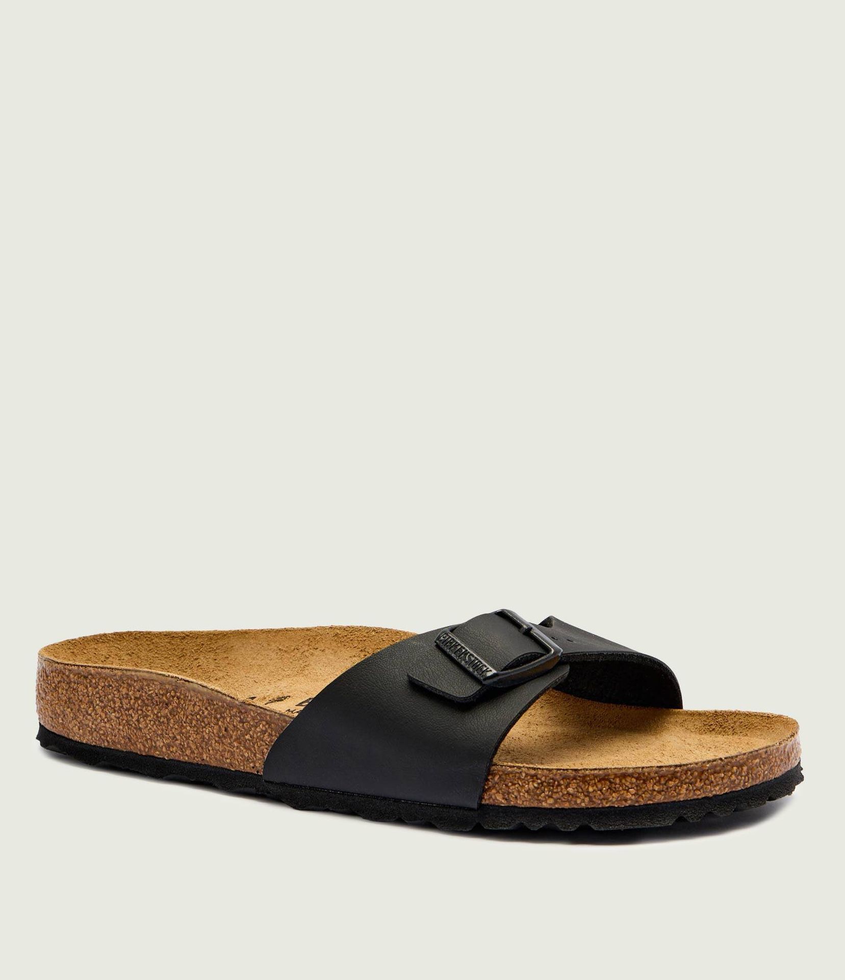 Birkenstock Klapki Madrid z dodatkiem skóry narrow fit