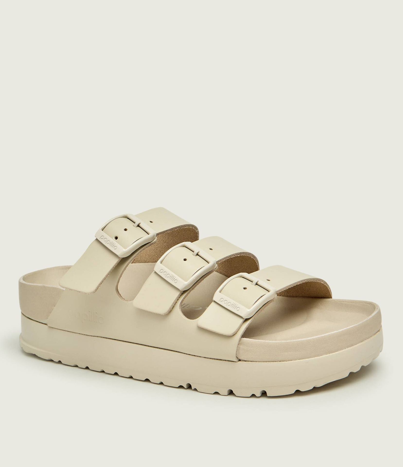 Birkenstock Skórzane klapki Florida III Flex Platform Birkenstock x Papillio narrow fit