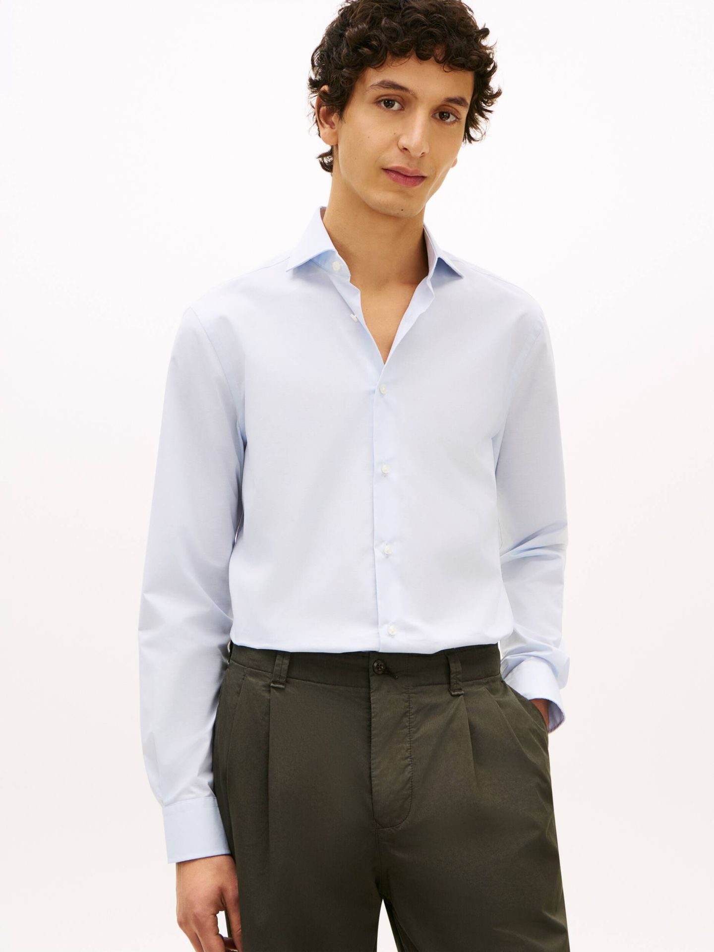 Tommy Hilfiger Koszula Slim Fit z dodatkiem lnu