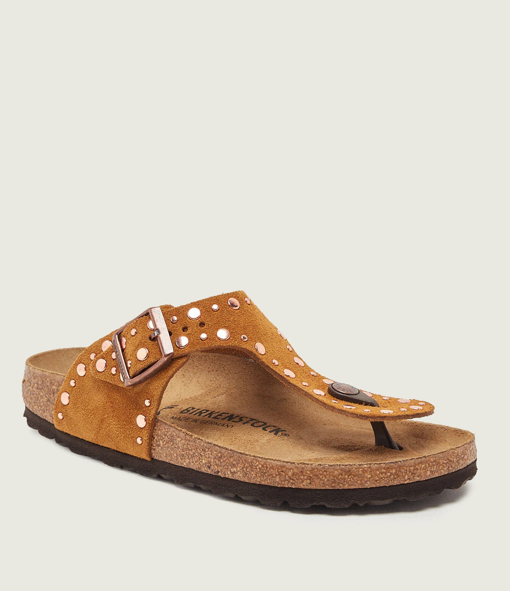 Birkenstock Japonki Gizeh narrow fit zamsz