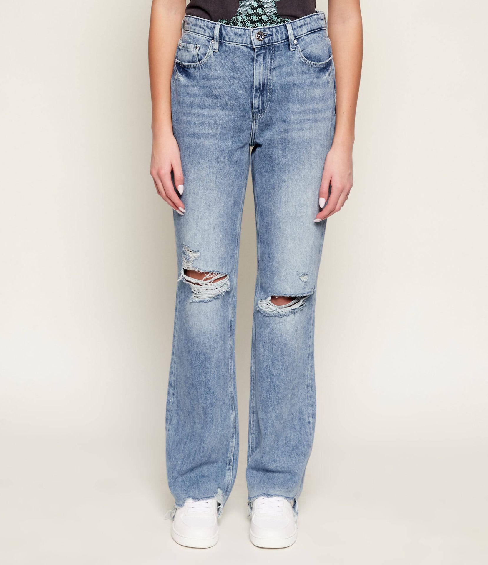 GUESS Jeansy 80S Straight fit high waist