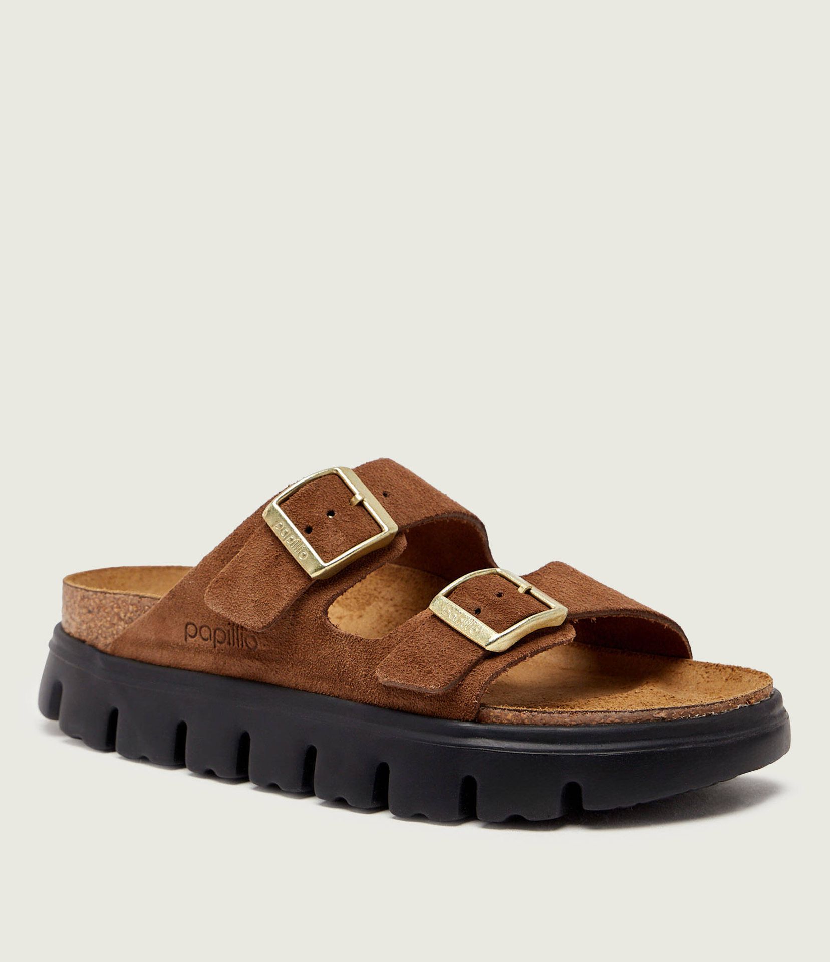 Birkenstock Klapki Arizona Chunky Birkenstock x Papillio narrow fit zamsz