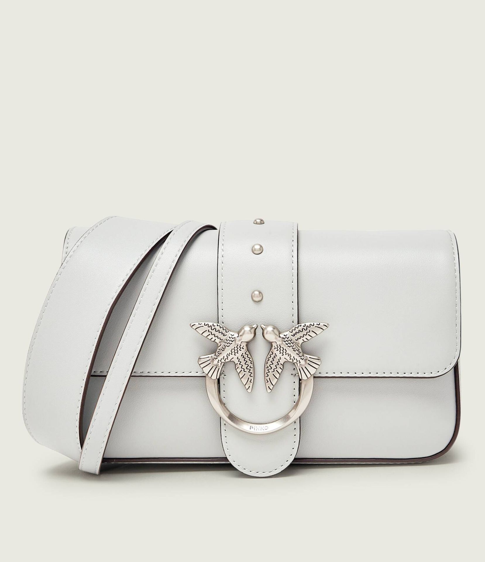 Pinko Skórzana torebka na ramię LOVE ONE MINI SLOUCHY