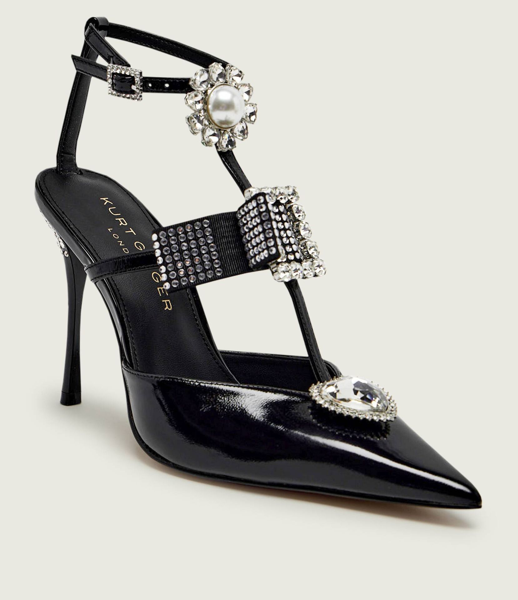Kurt Geiger Skórzane szpilki BOW POINT