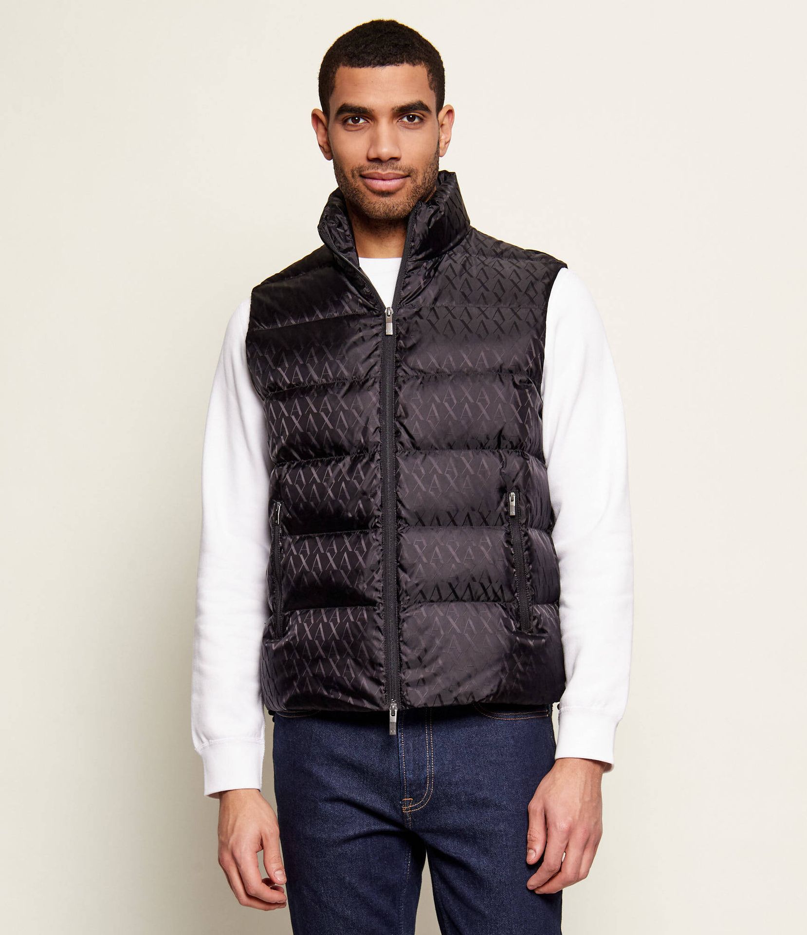 Armani Exchange Puchowy bezrękawnik Regular Fit